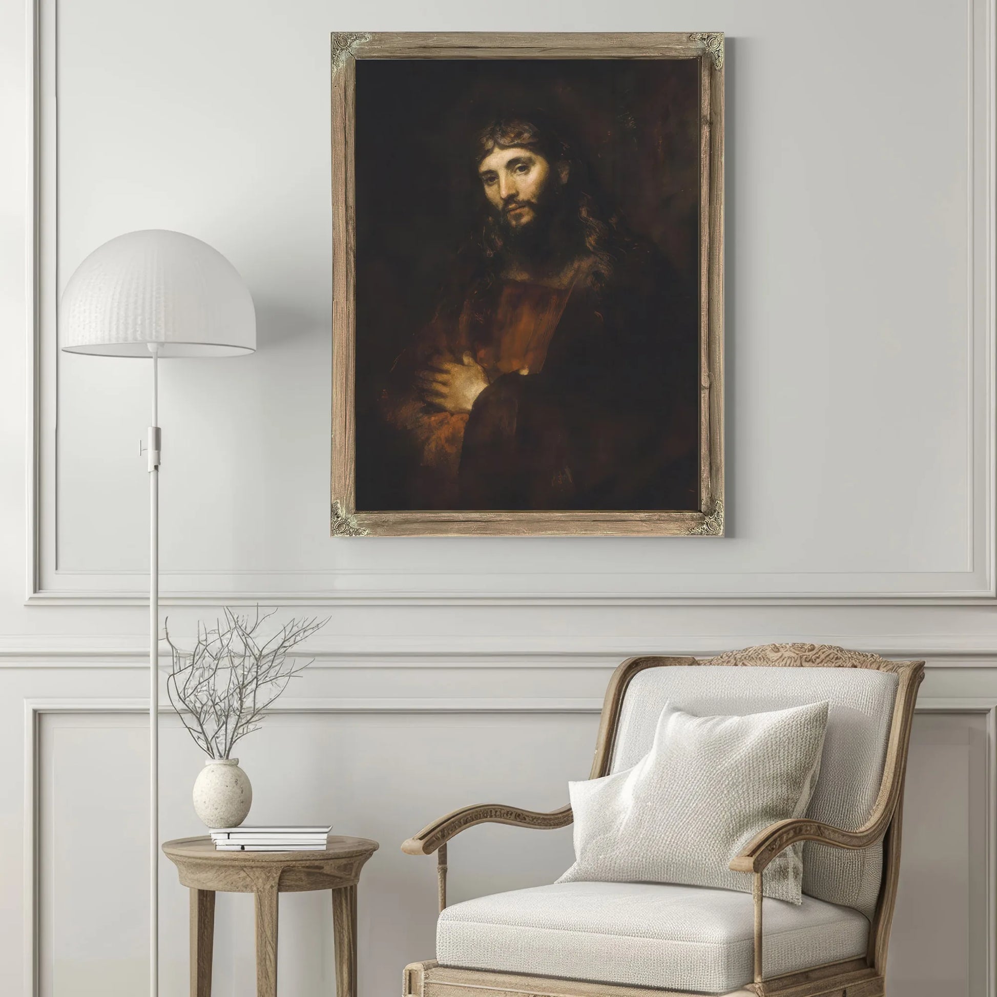 Christ With Arms Folded By Rembrandt Fine Art Print