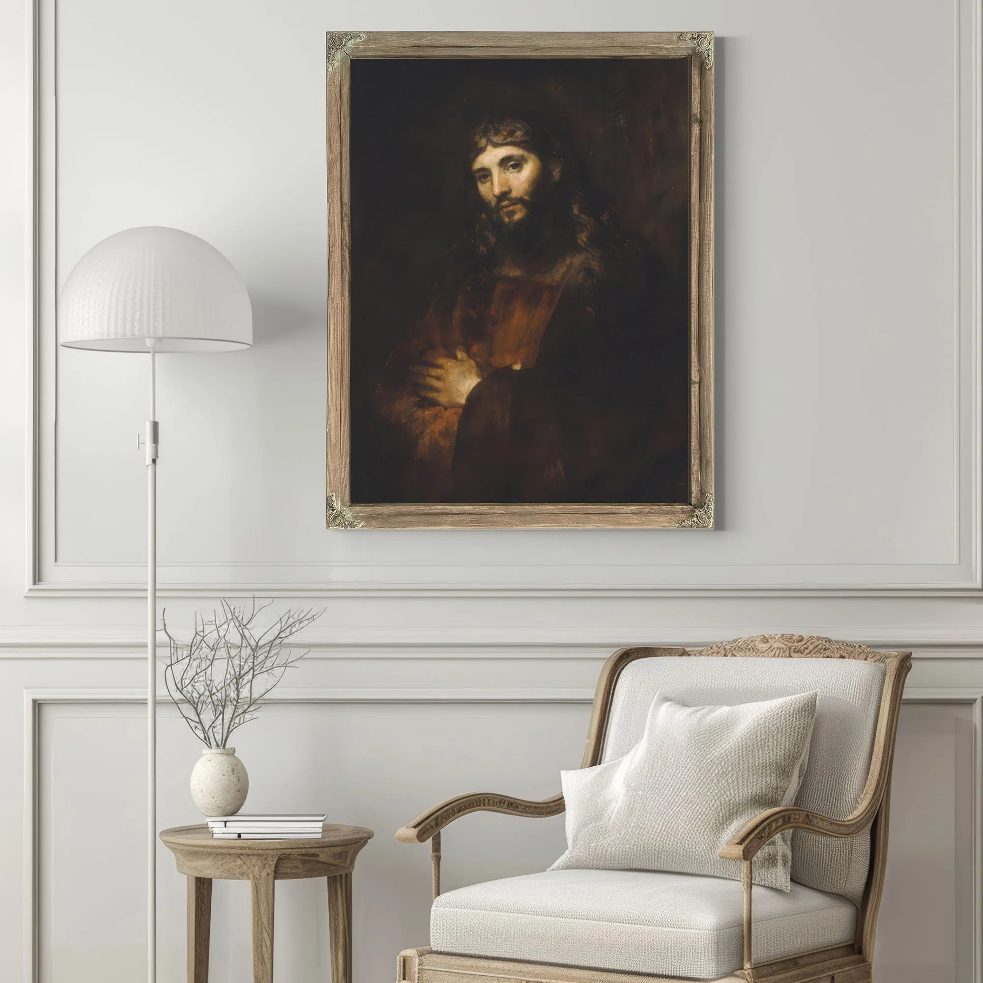 Christ With Arms Folded By Rembrandt Fine Art Print