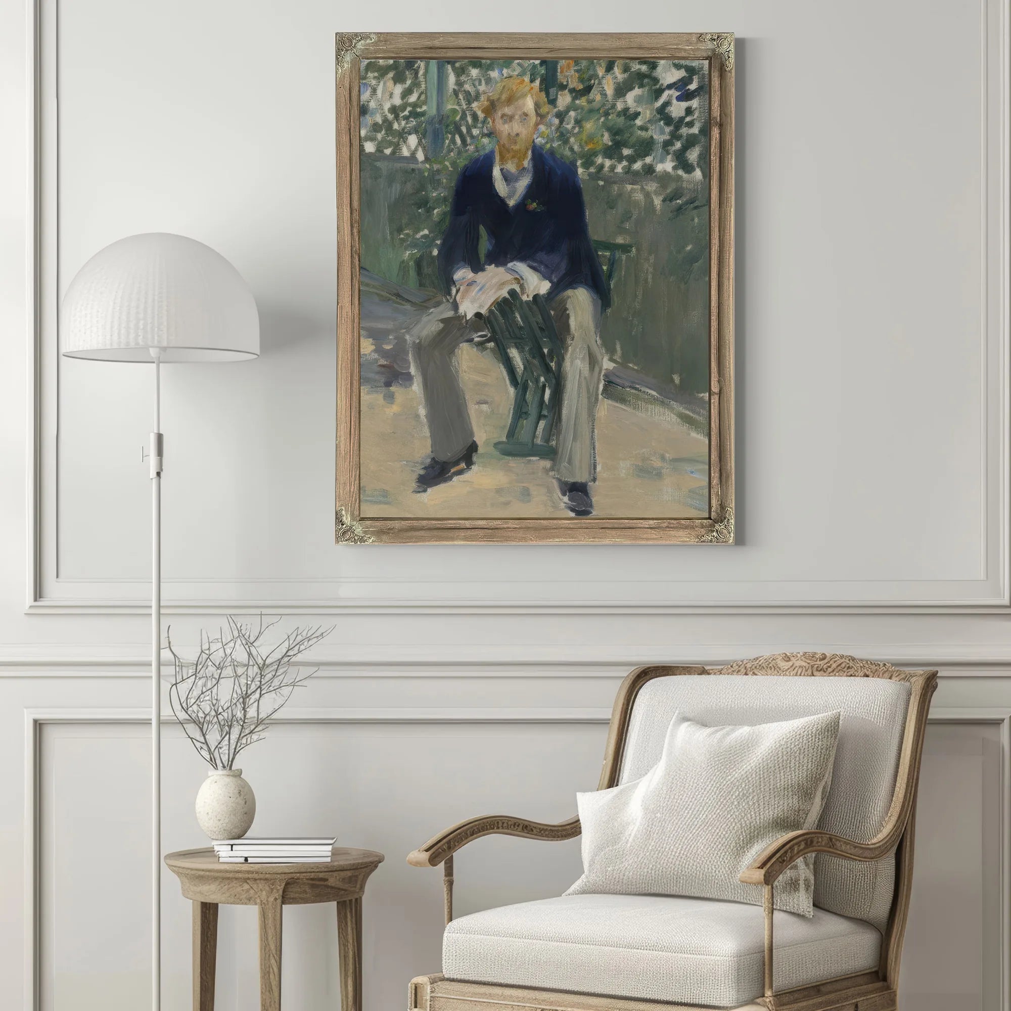 George Moore In The Artist's Garden By Edouard Manet Fine Art Print