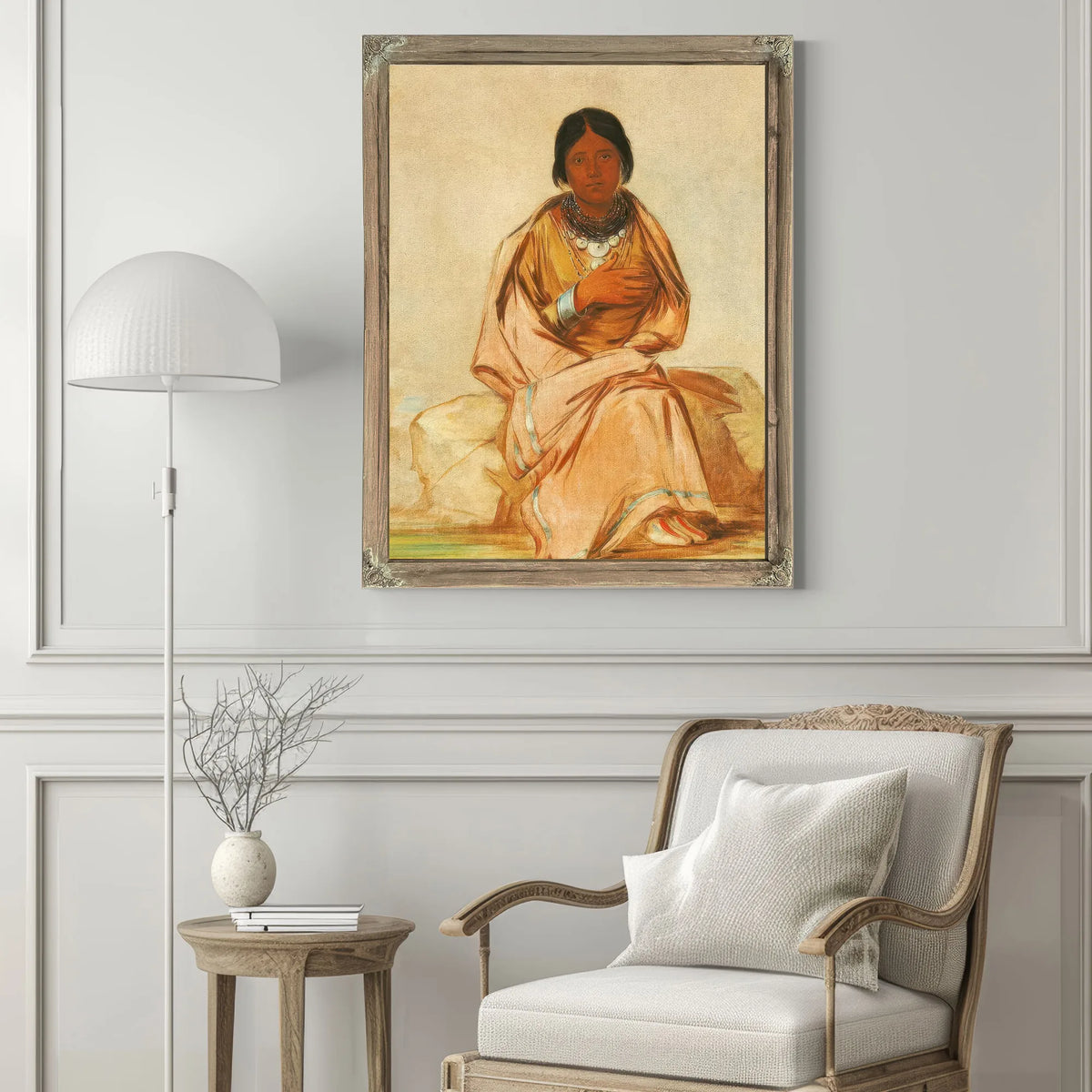 Chee A Ex E Co, Daughter Of Deer Without A Heart By George Catlin Fine Art Print