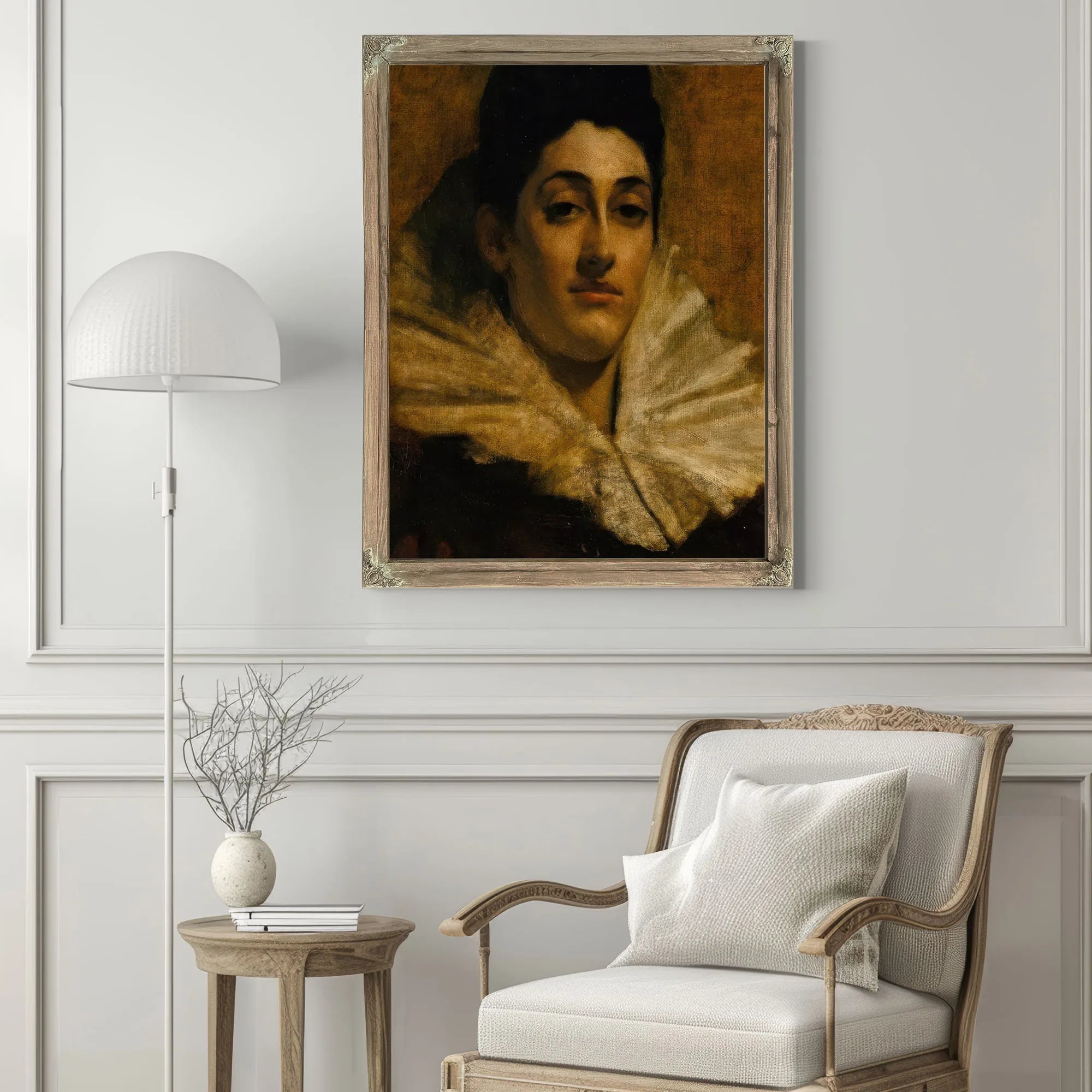 Portrait Of Frances C. Houston By Thomas Wilmer Dewing Fine Art Print