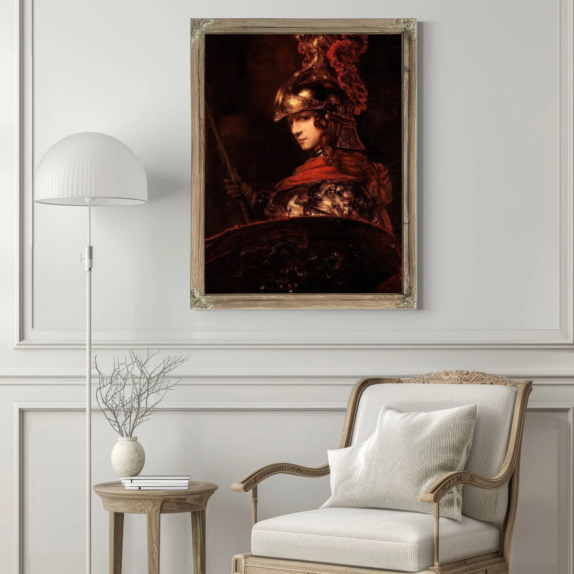 Pallas Athena Or Armoured Figure By Rembrandt Fine Art Print
