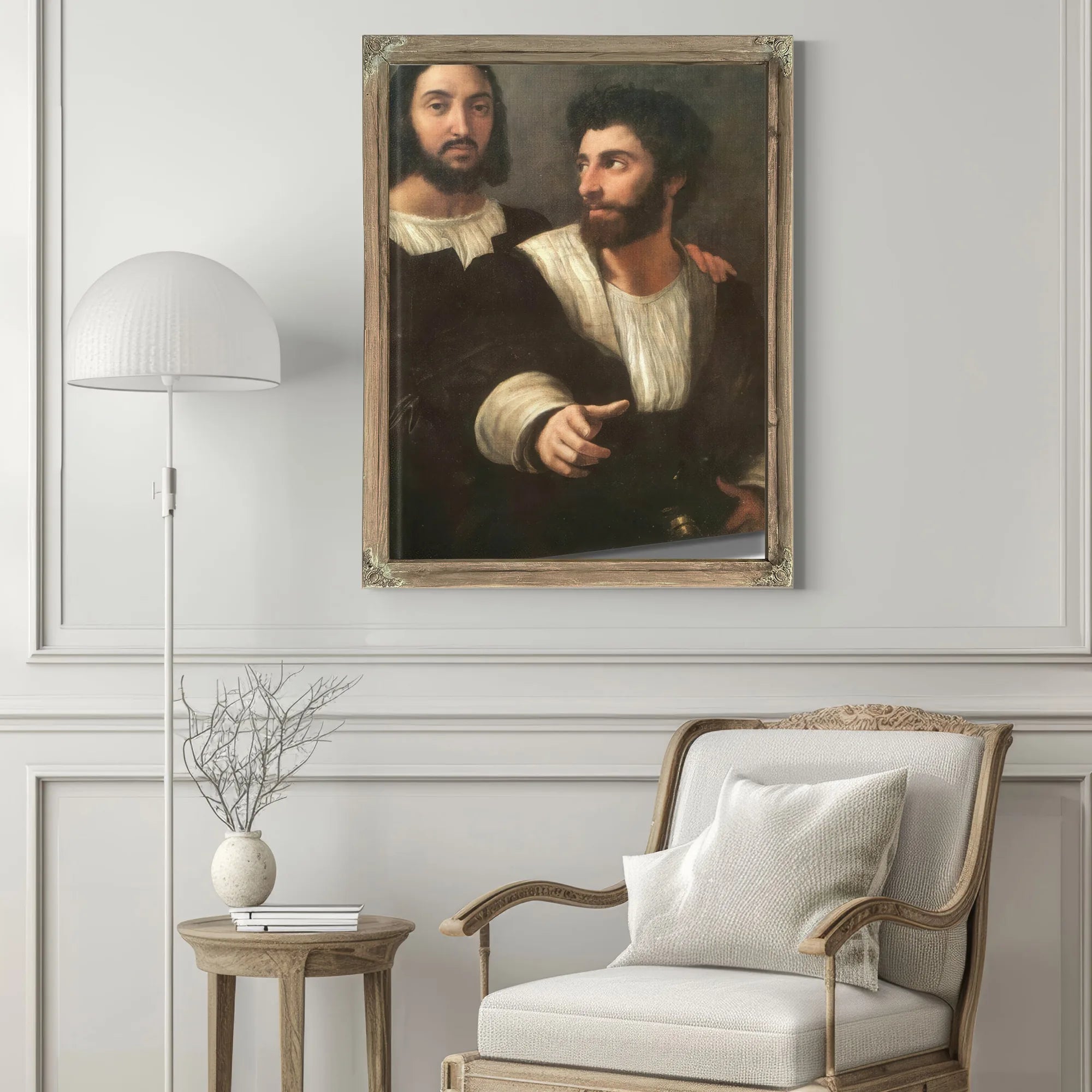 Double Portrait By Raphael Fine Art Print
