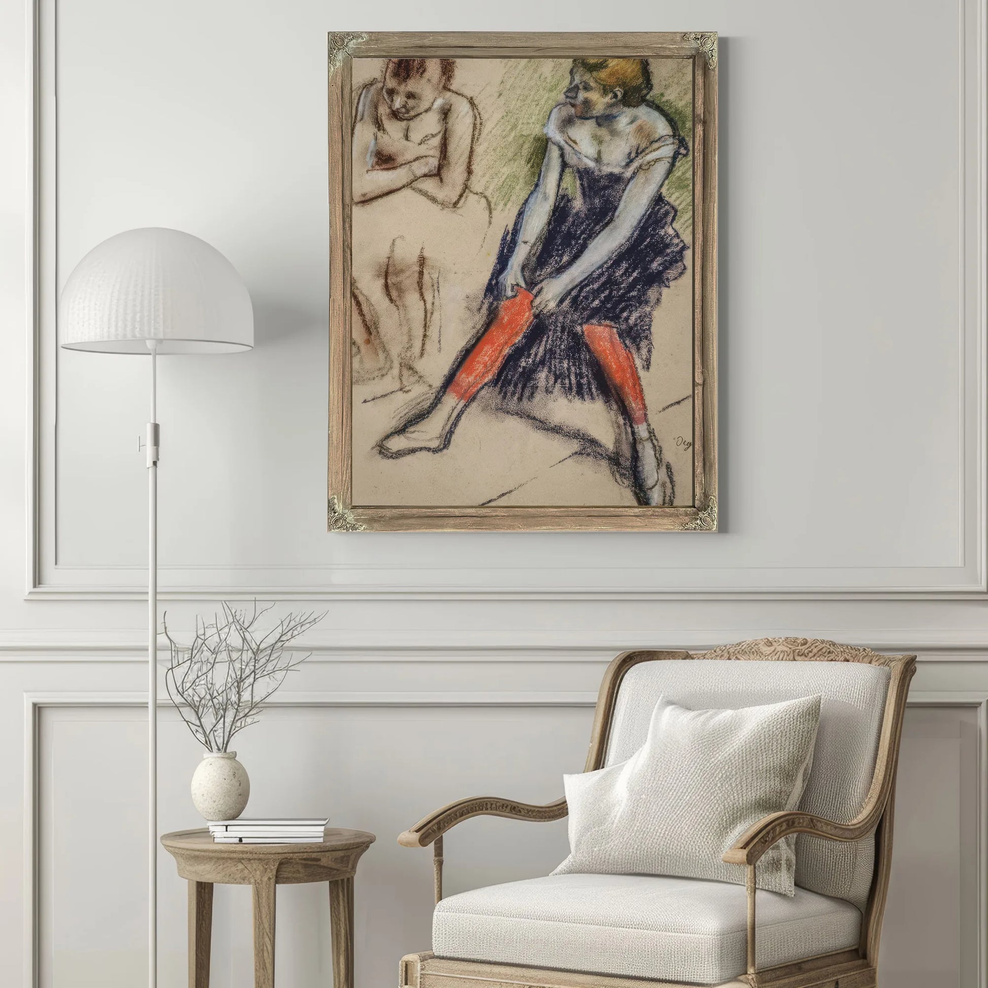 Dancer With Red Stockings By Edgar Degas Fine Art Print