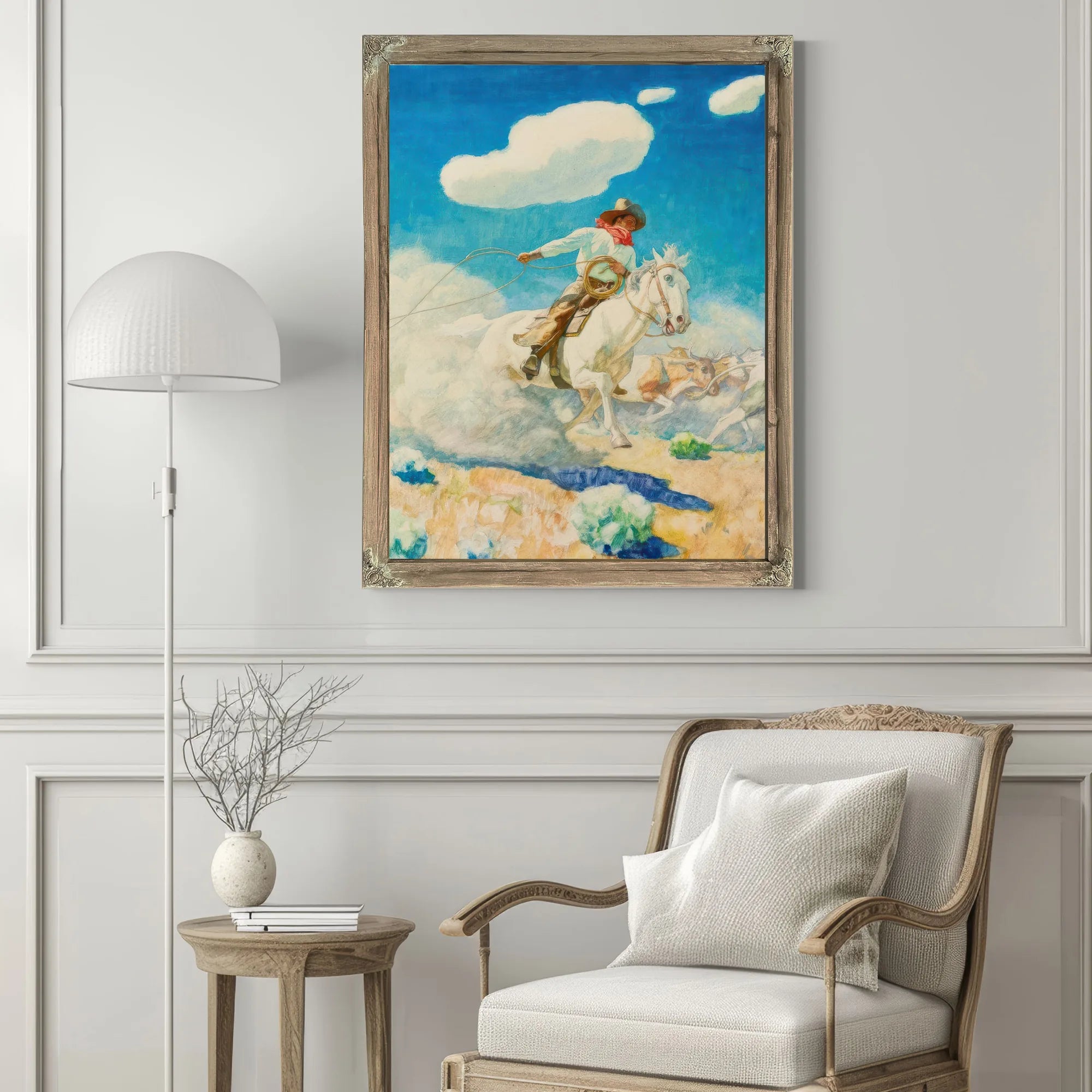 The Cowboy's Life By NC Wyeth Fine Art Print