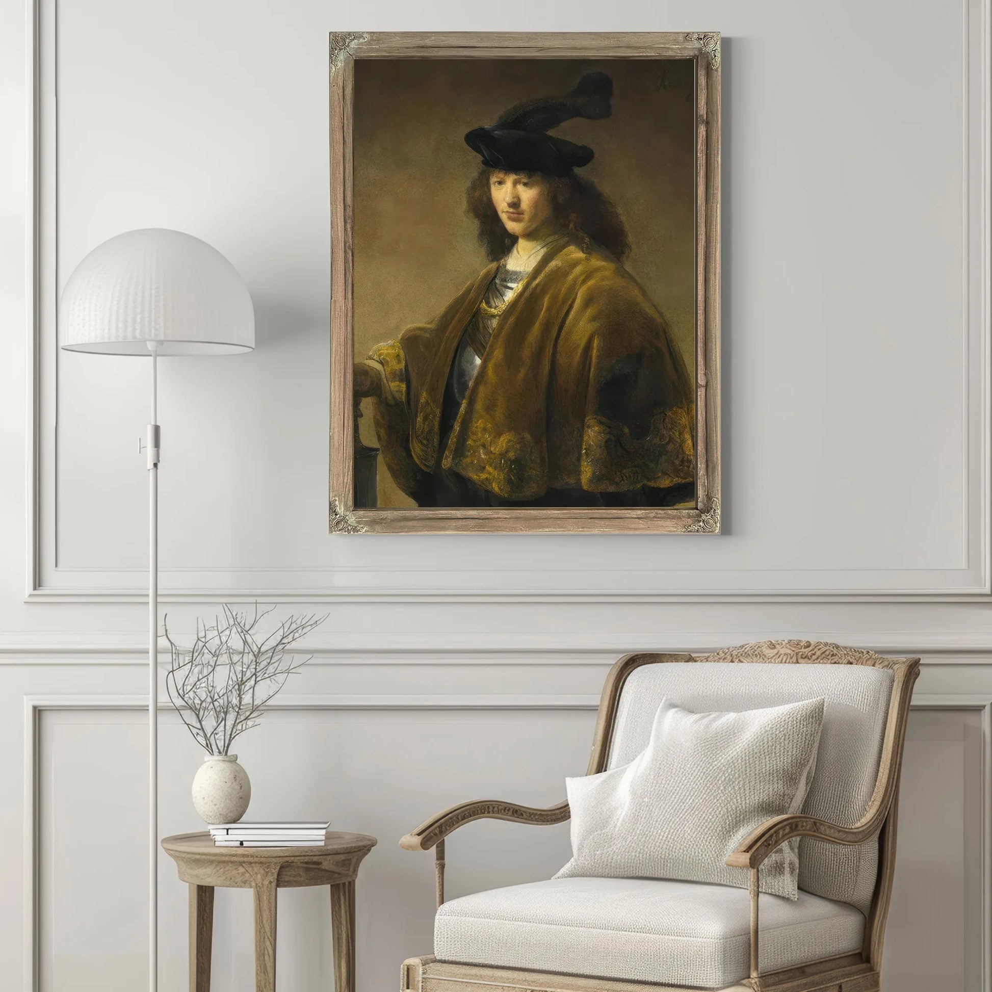 Young Man With A Sword By Rembrandt Fine Art Print