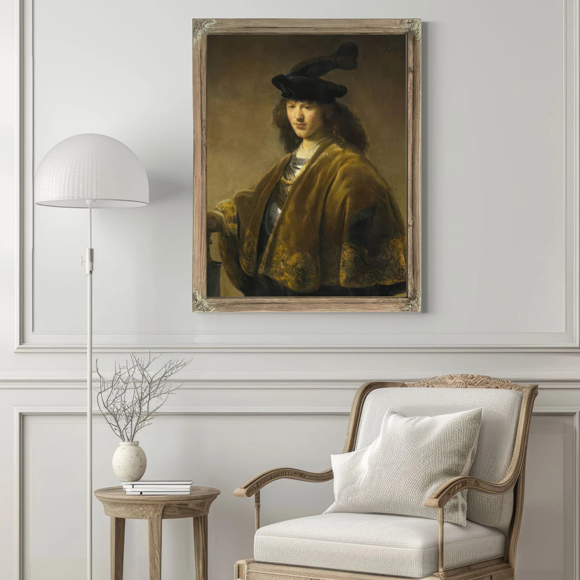 Young Man With A Sword By Rembrandt Fine Art Print