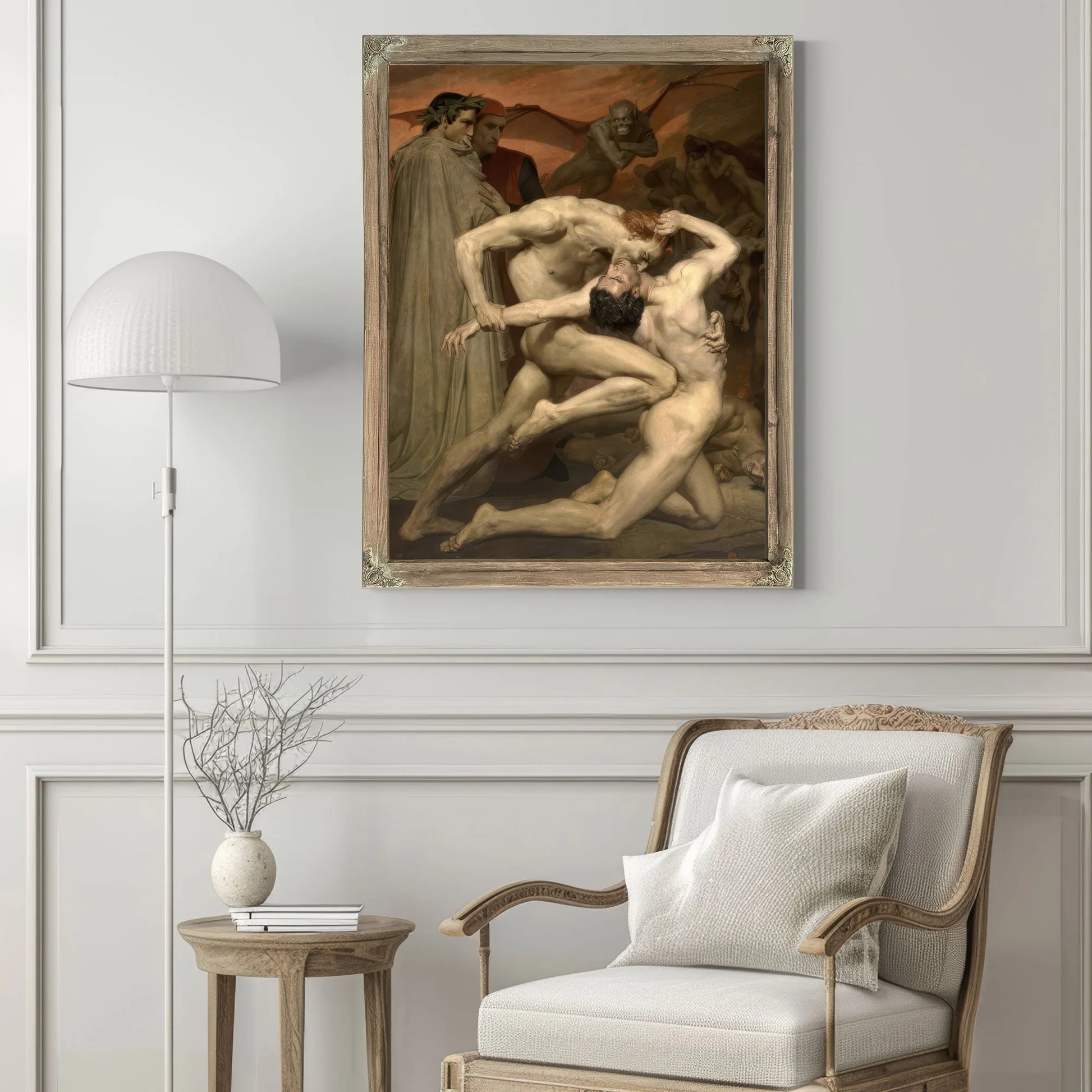 Dante And Virgil In Hell By William Adolphe Bouguereau Fine Art Print