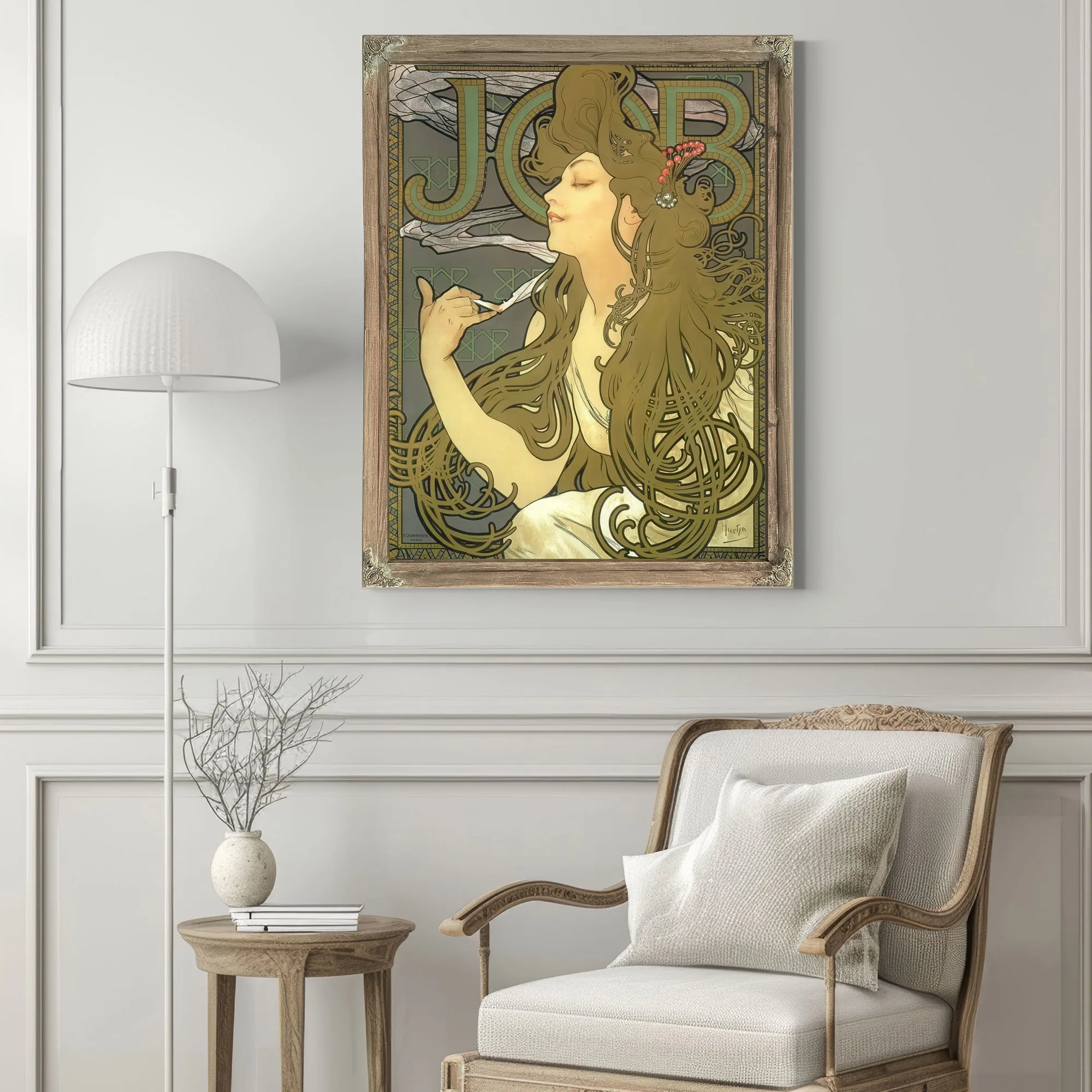 Job By Alphonse Mucha Fine Art Print