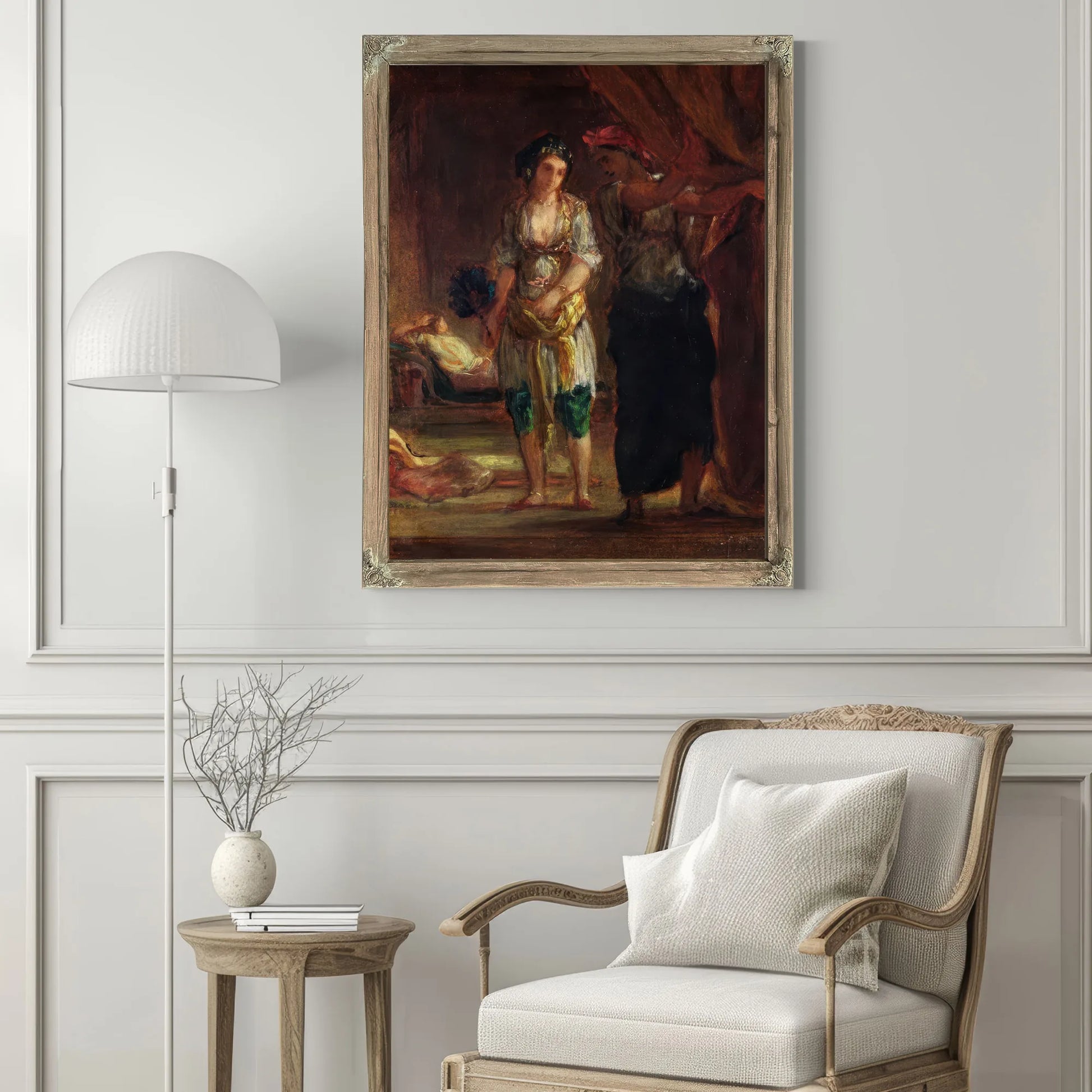 Interior Of A Harem In Oran By Ferdinand Victor Eugene Delacroix Fine Art Print