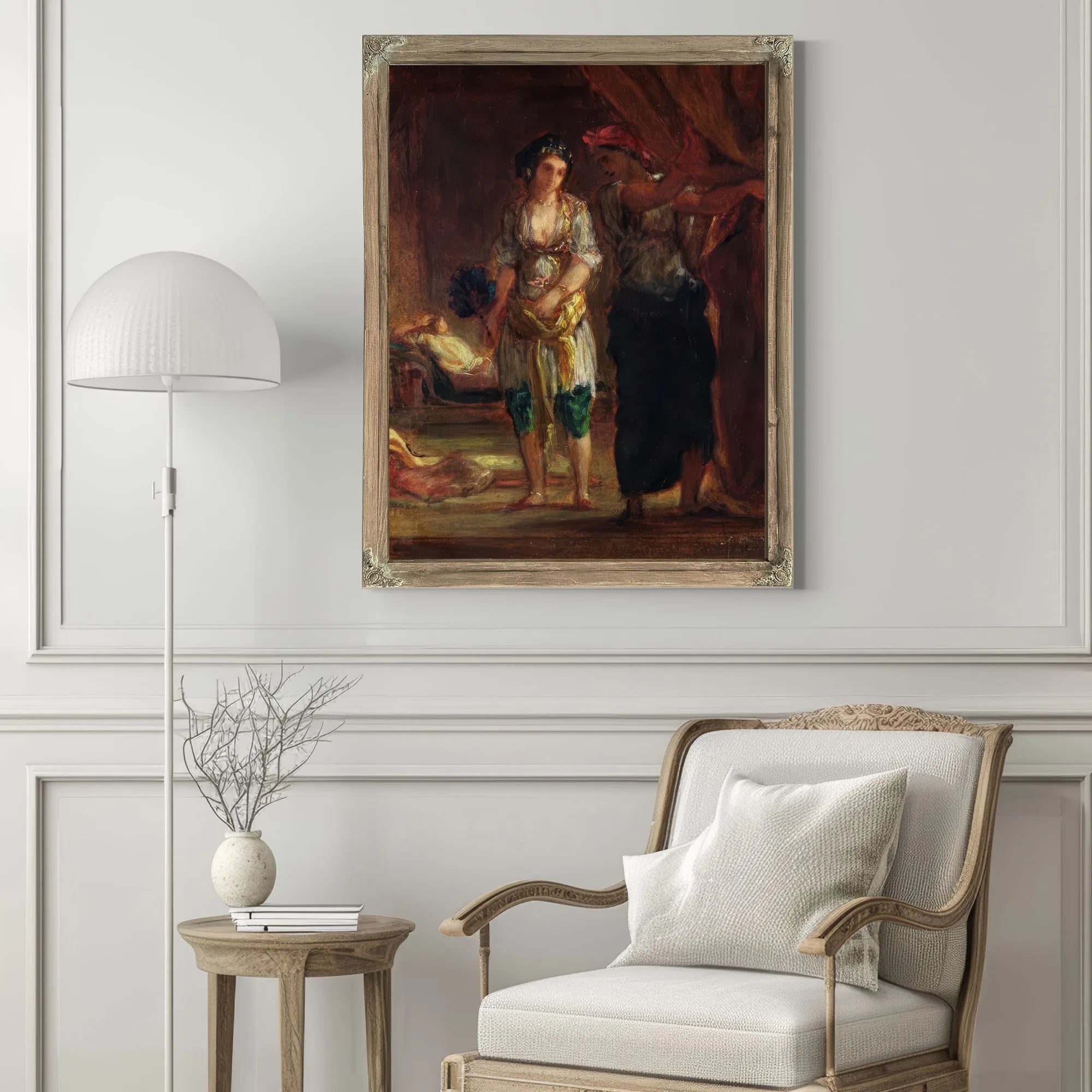 Interior Of A Harem In Oran By Ferdinand Victor Eugene Delacroix Fine Art Print