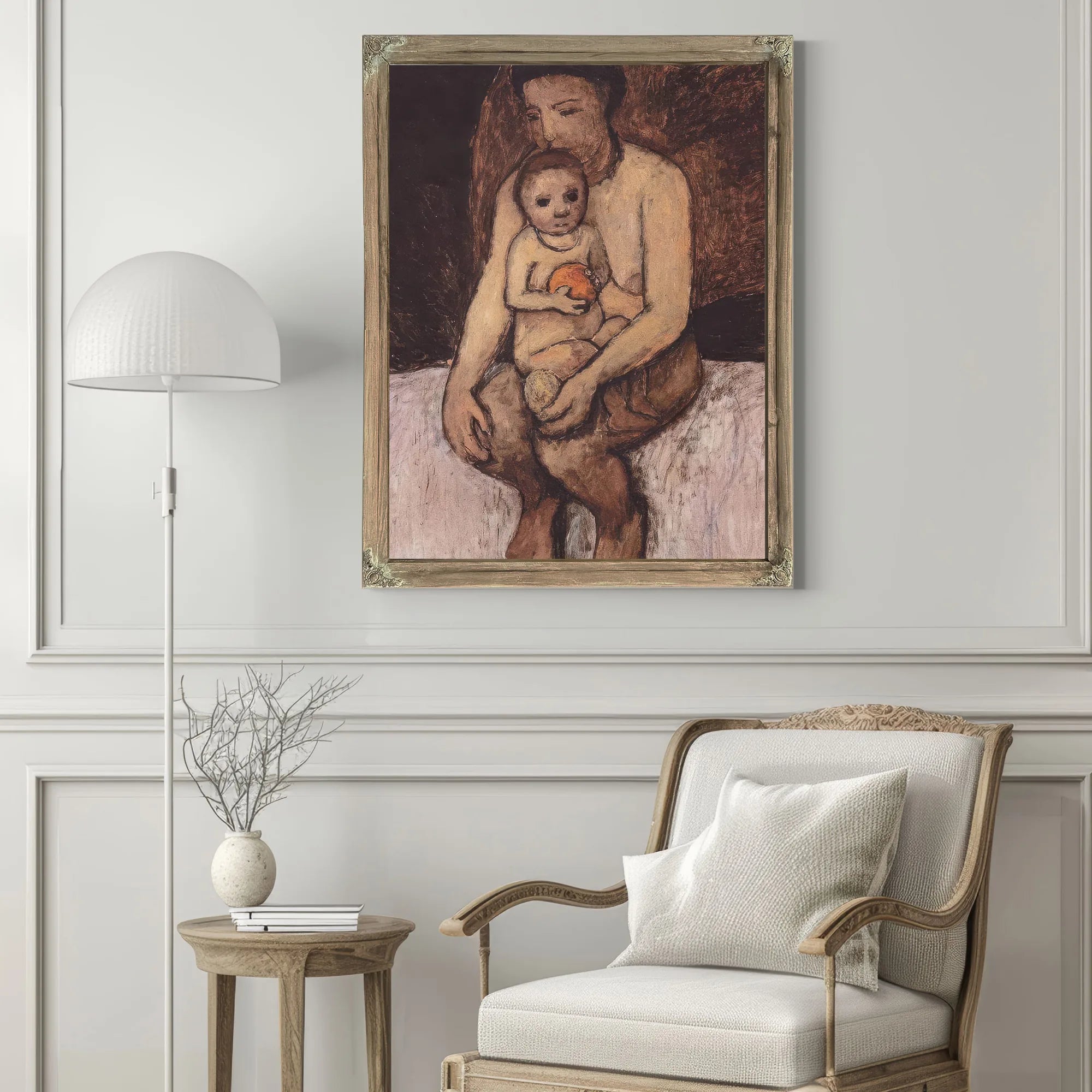 Seated Mother With Child On Her Lap By Paula Modersohn Becker Fine Art Print