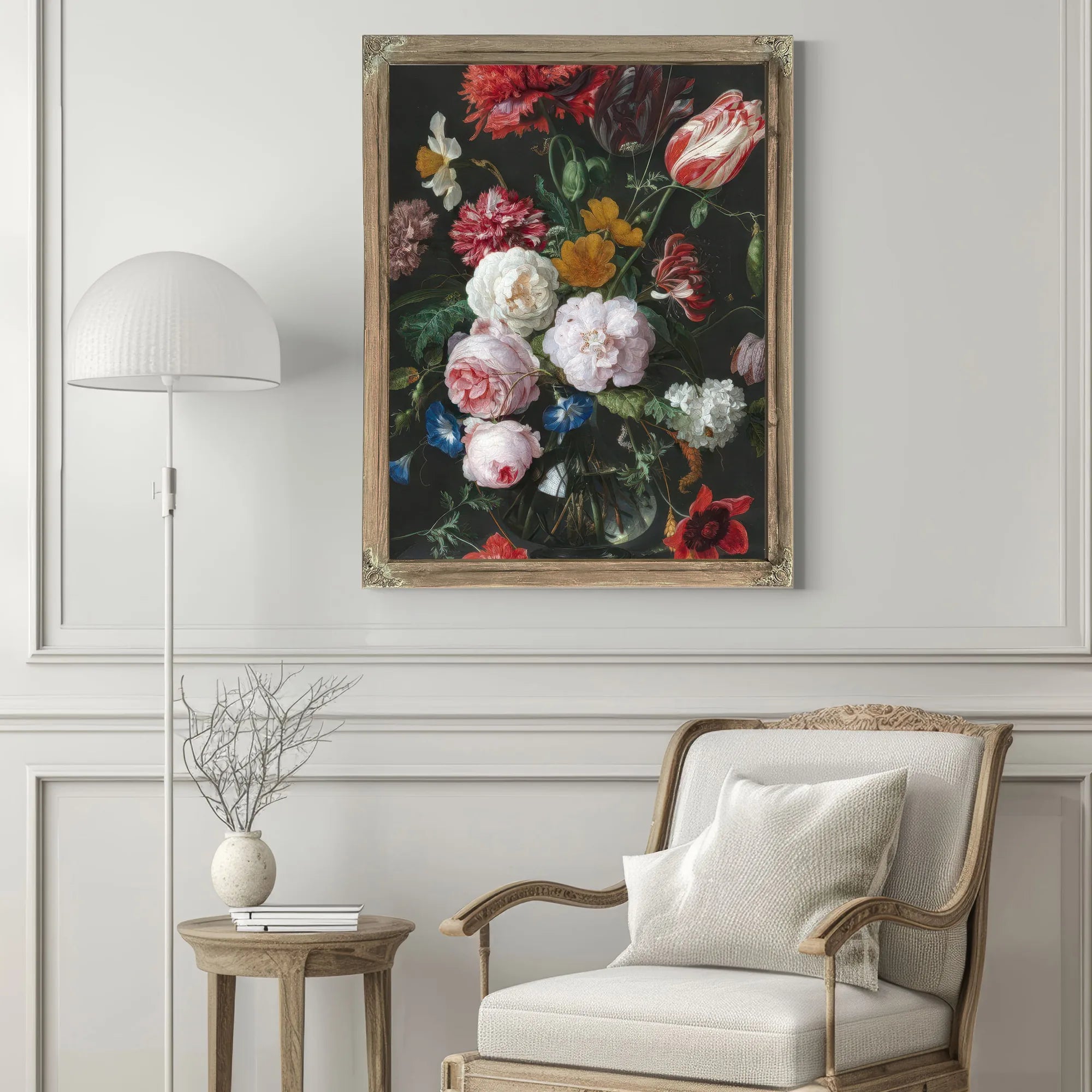 Still Life With Flowers In A Glass Vase By Jan Davidsz De Heem Fine Art Print