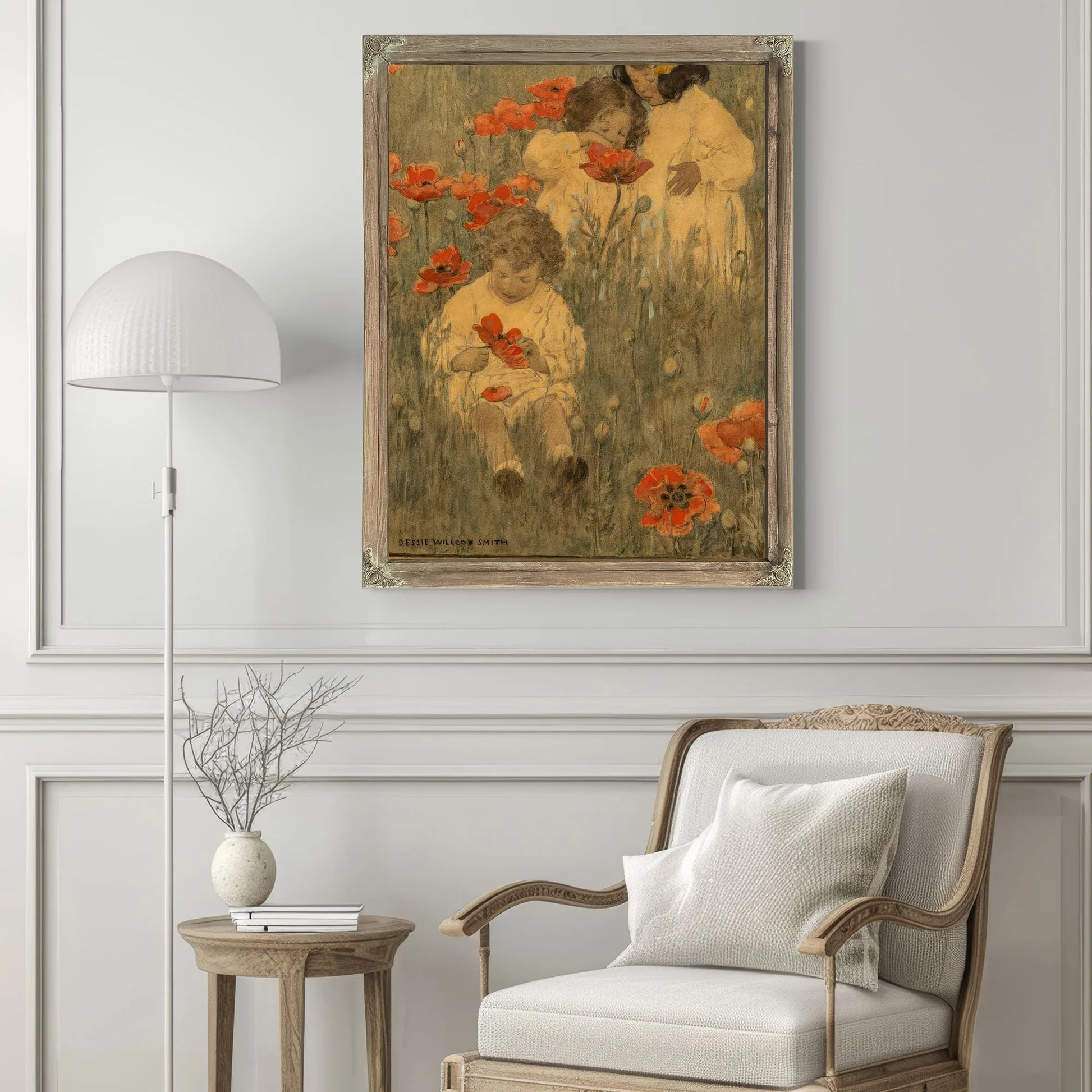 Among The Poppies The Child In A Garden Scribners Magazine Interior Illustration December 1903 By Jessie Willcox Smith Fine Art Print