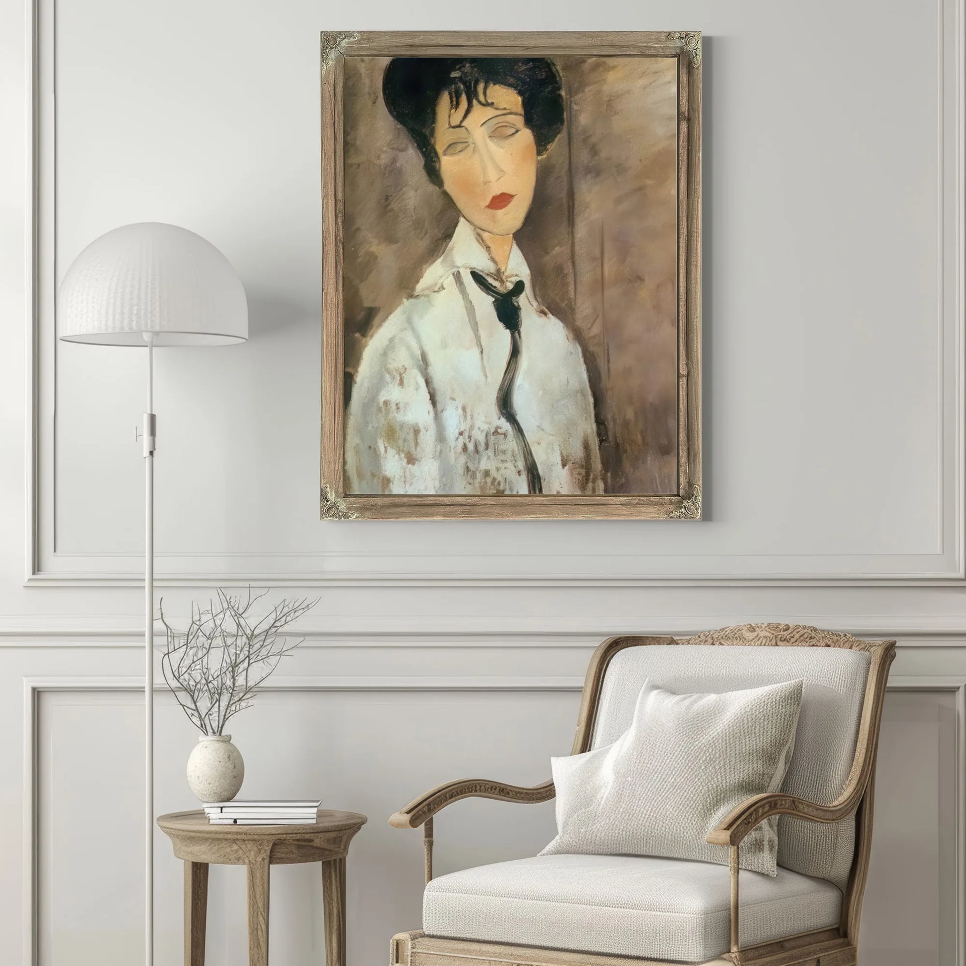 Portrait Of A Woman With Black Cravat 1917 By Amedeo Modigliani Fine Art Print