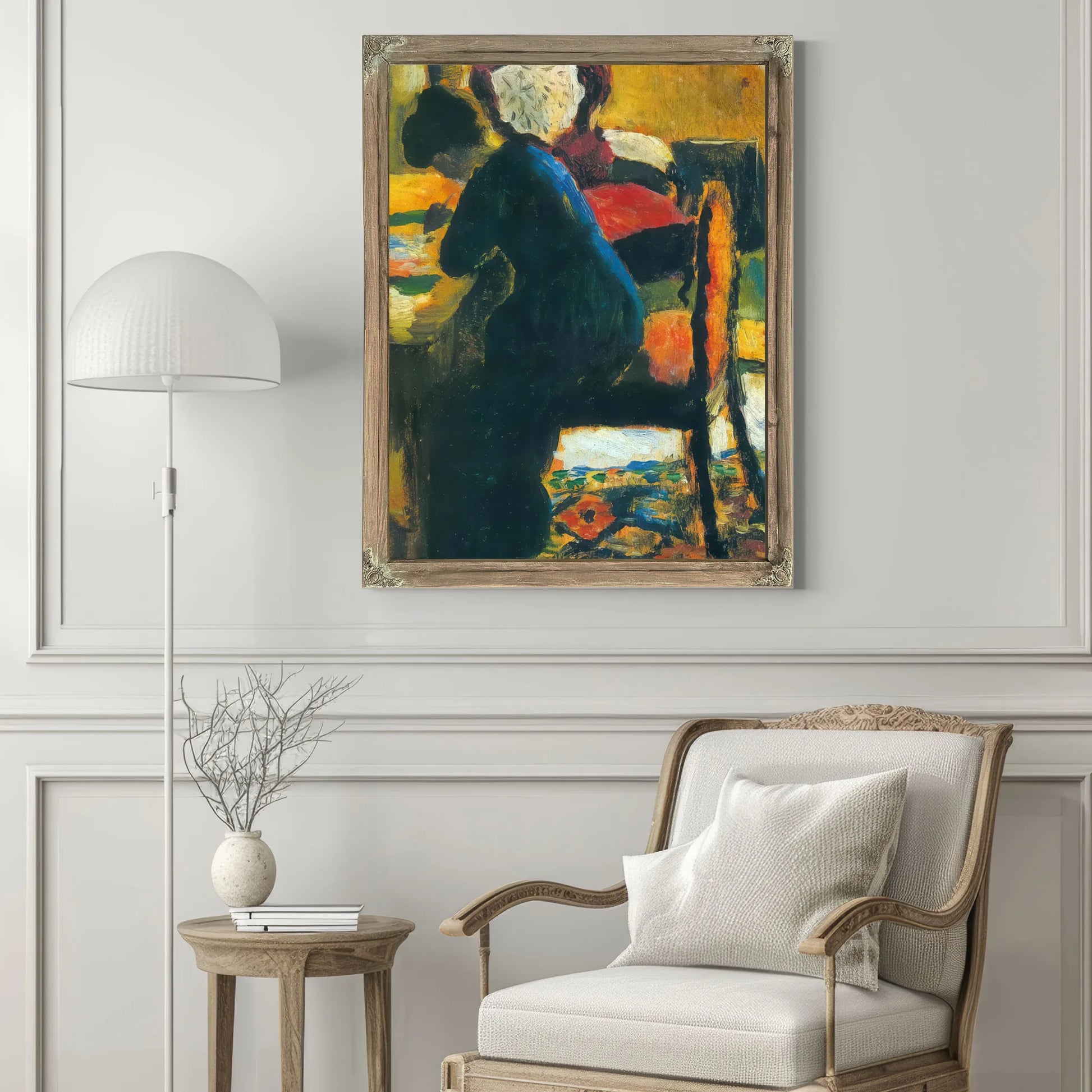 Elisabeth At Her Desk By August Macke Fine Art Print