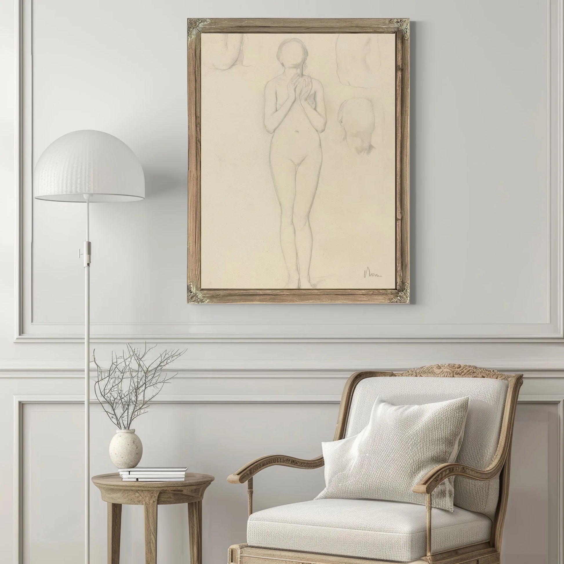 Study Of A Female Nude By Edgar Degas Fine Art Print