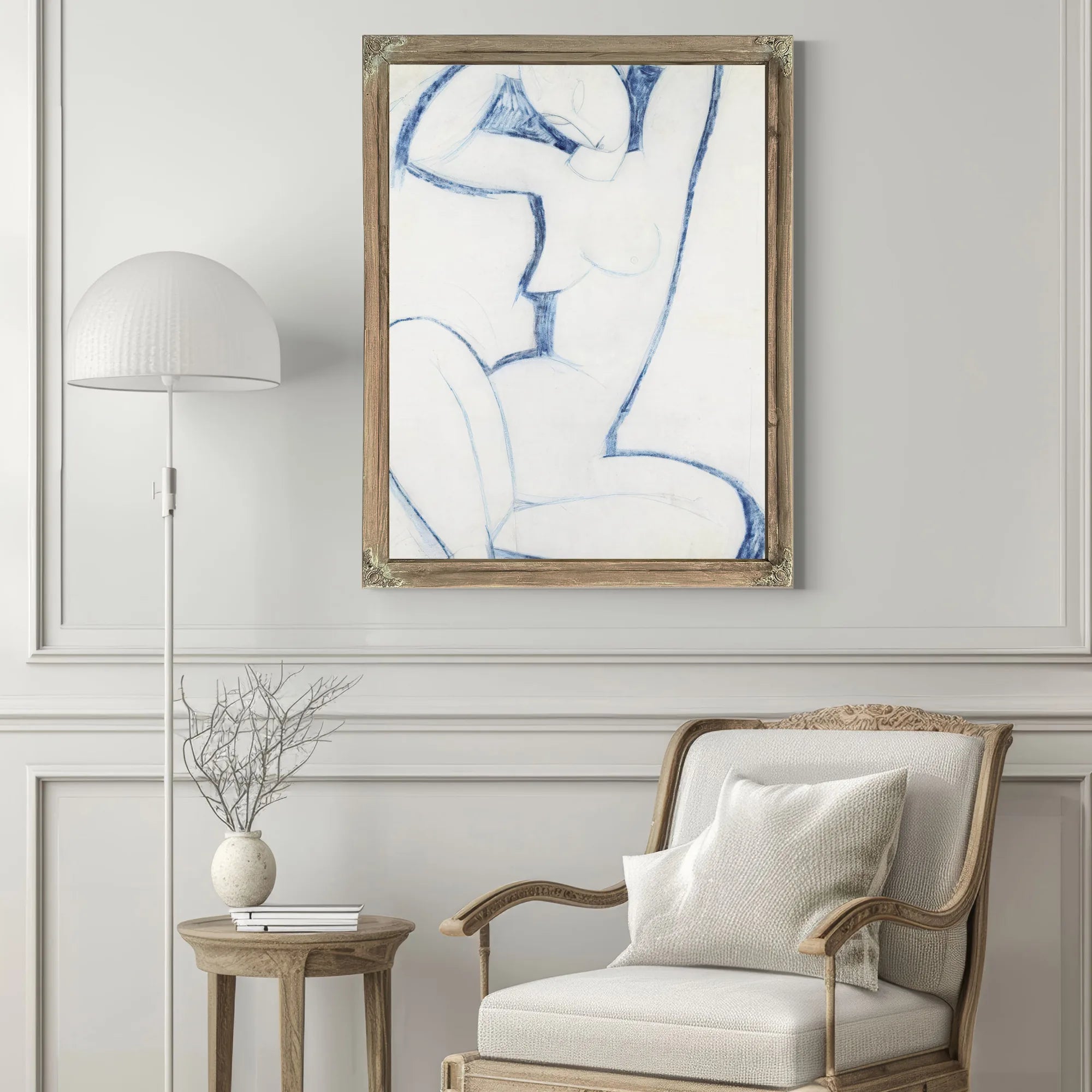 Blue Caryatid Ii By Amedeo Modigliani Fine Art Print