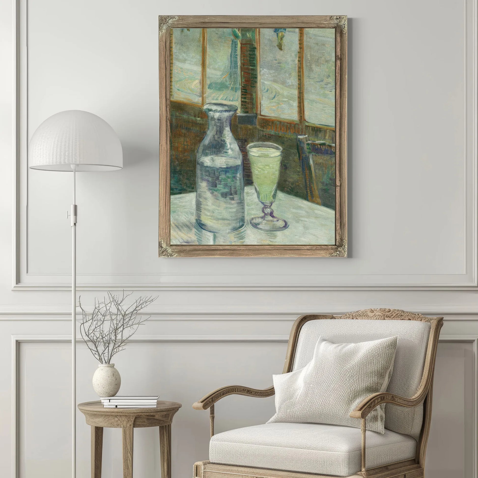 Cafe Table With Absinth (Mesa De Cafe Con Absenta) By Vincent Van Gogh Fine Art Print