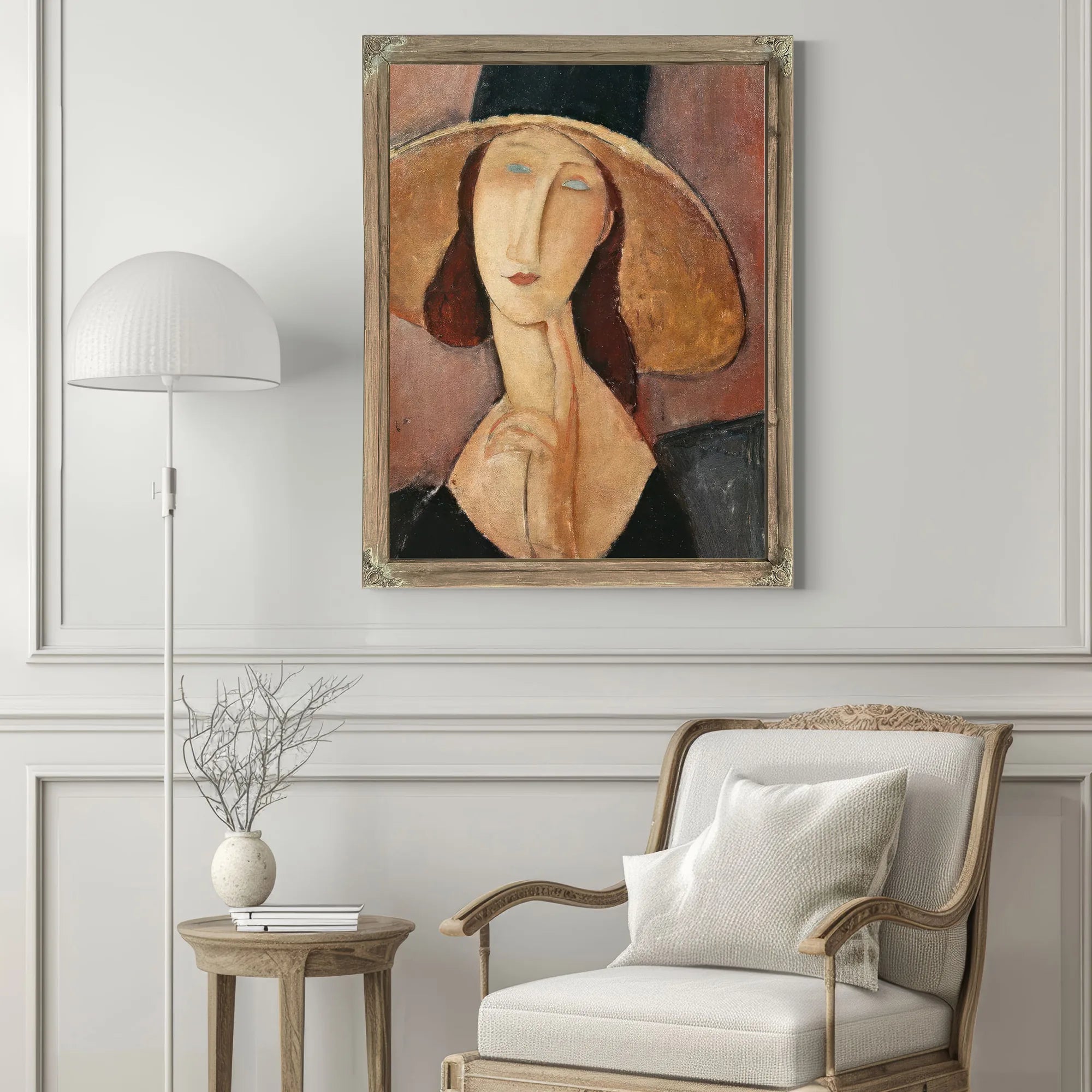 Portrait Of Jeanne Hebuterne In A Large Hat By Amedeo Modigliani Fine Art Print