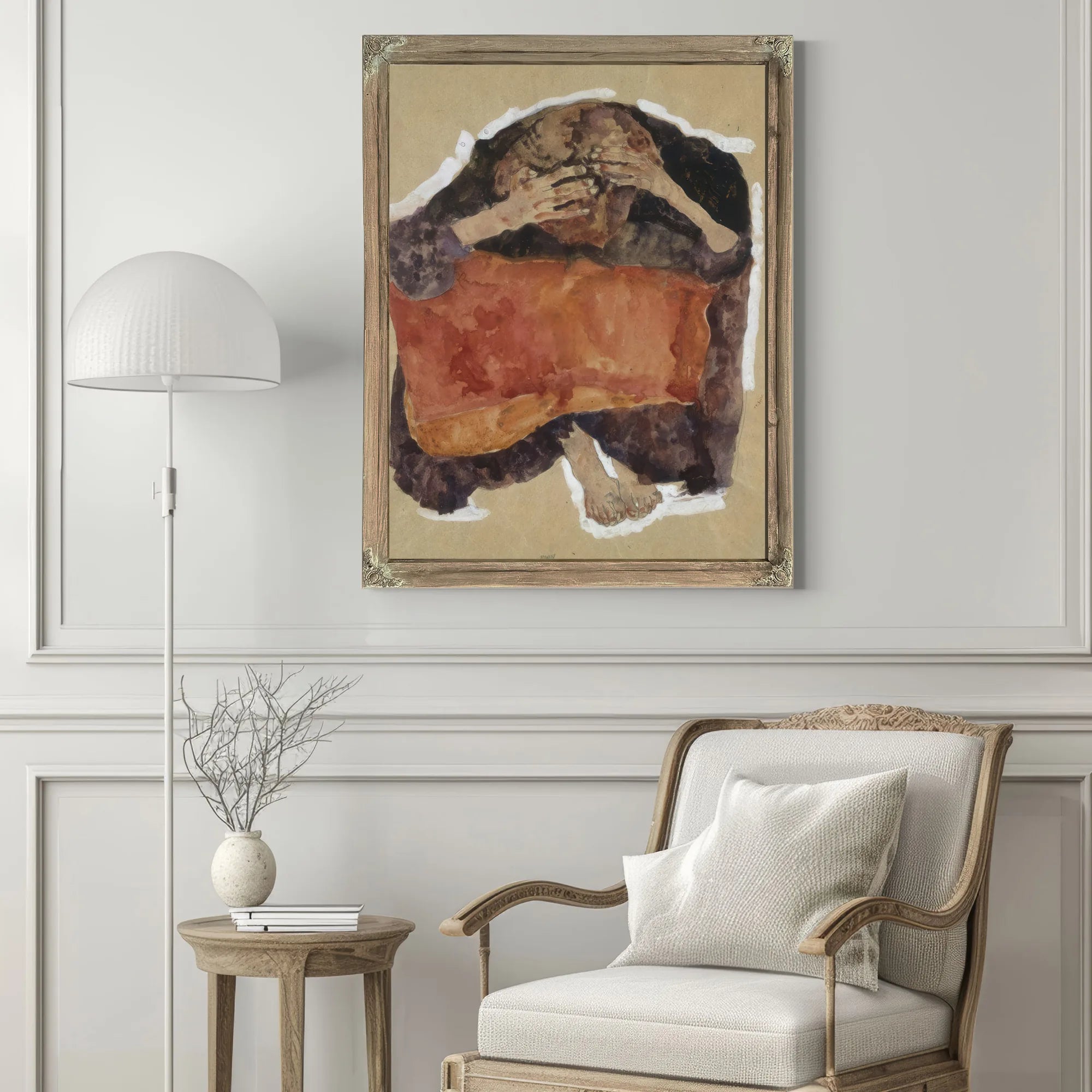 Troubled Woman By Egon Schiele Fine Art Print