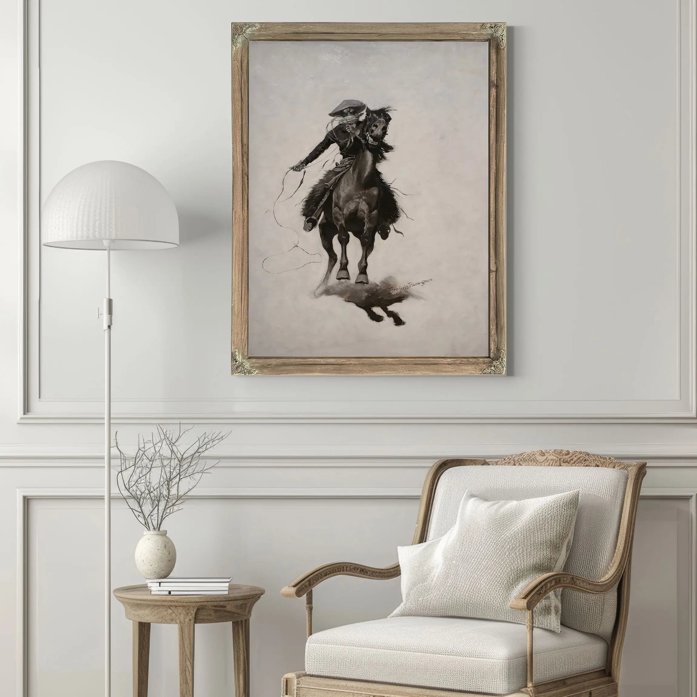 Frederic Remington No More He Rides Or The Cow Puncher  by Frederic Remington