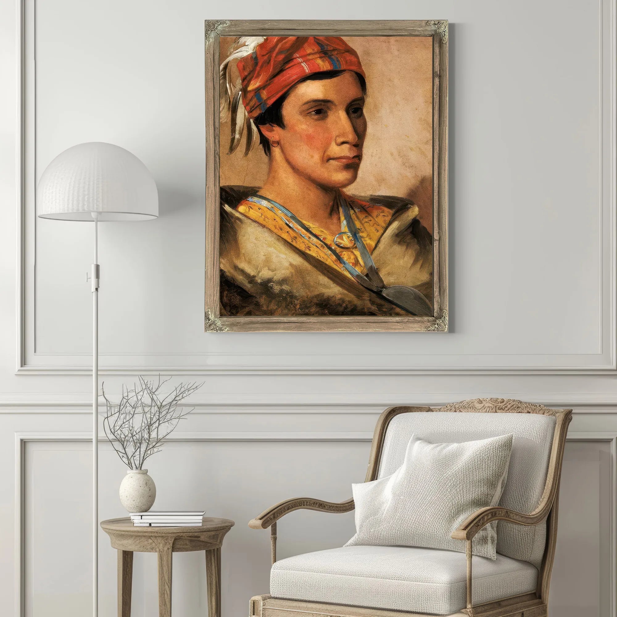 Bread, Chief Of The Tribe By George Catlin Fine Art Print