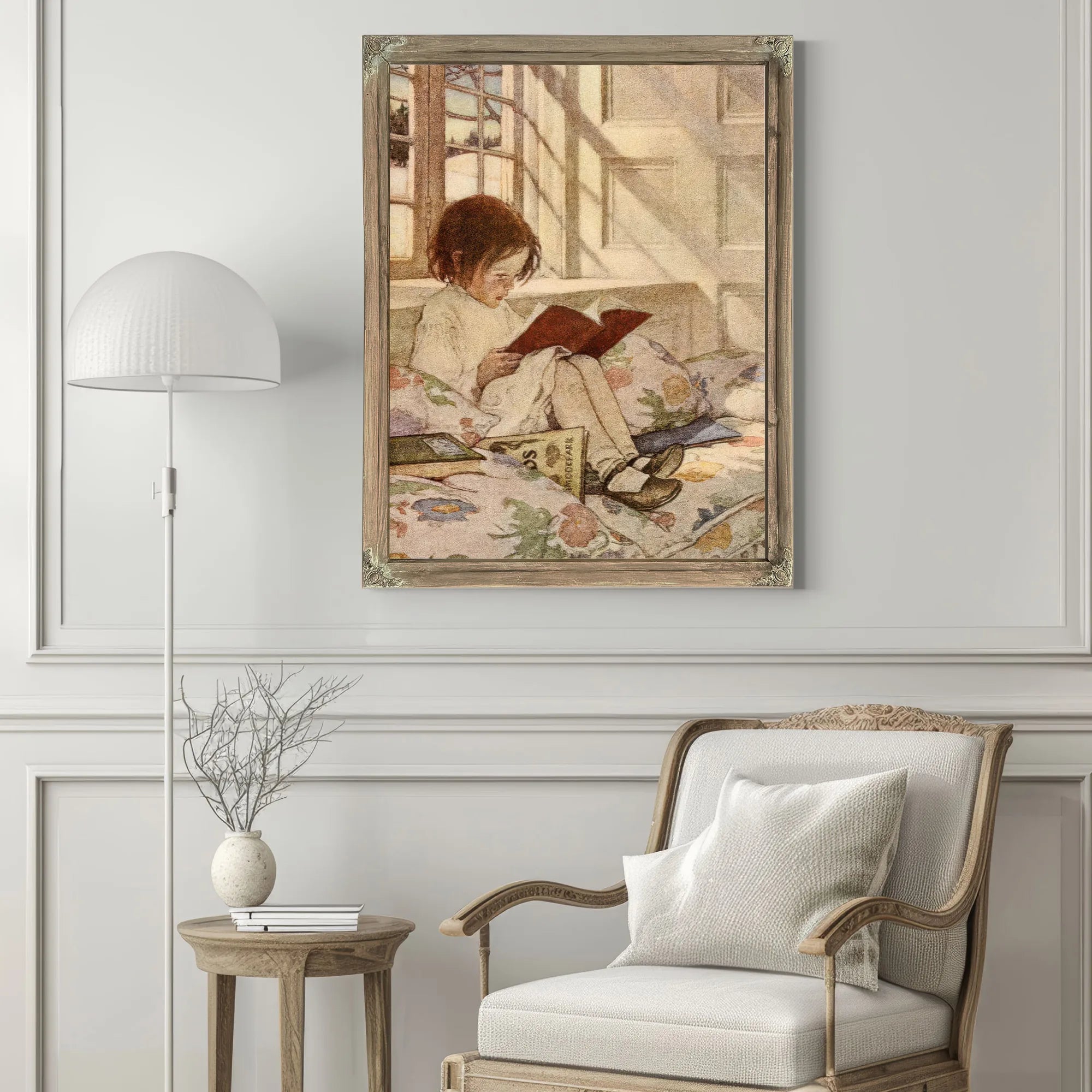 Picture Books In Winter By Jessie Willcox Smith Fine Art Print
