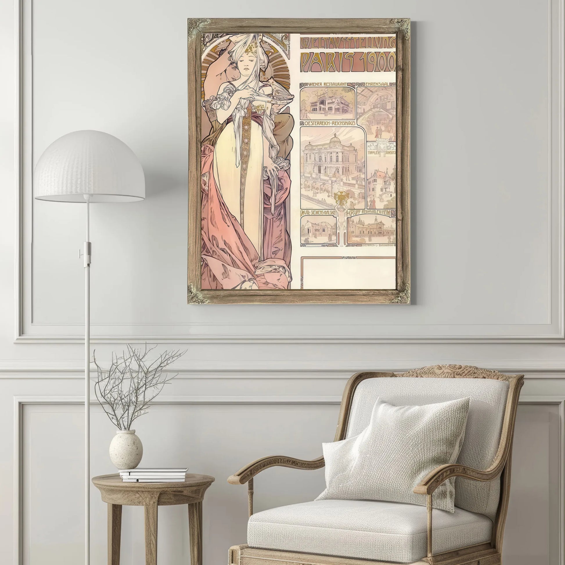 Austria At The World Exhibition By Alphonse Mucha Fine Art Print