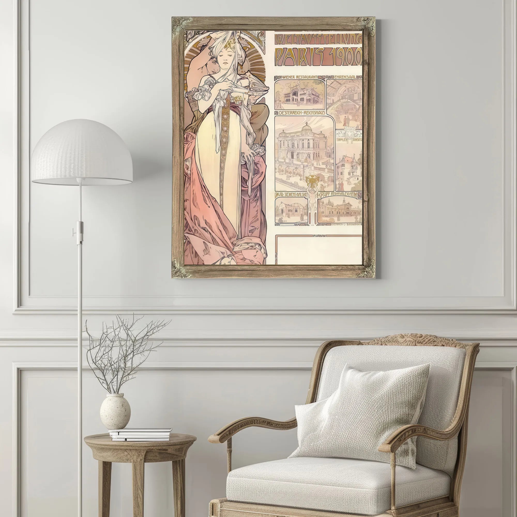 Austria At The World Exhibition By Alphonse Mucha Fine Art Print