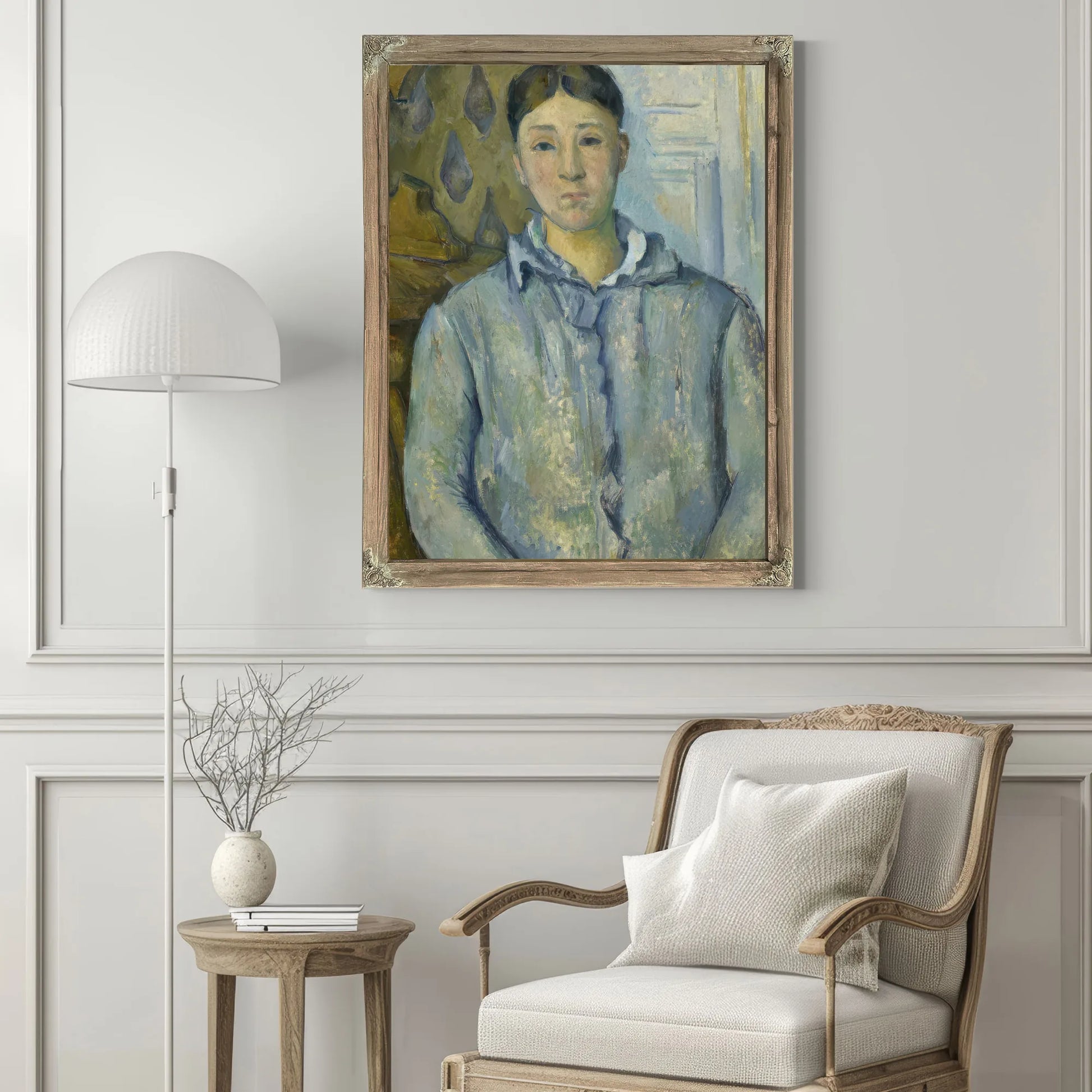Madame Cezanne In Blue By Paul Cezanne Fine Art Print