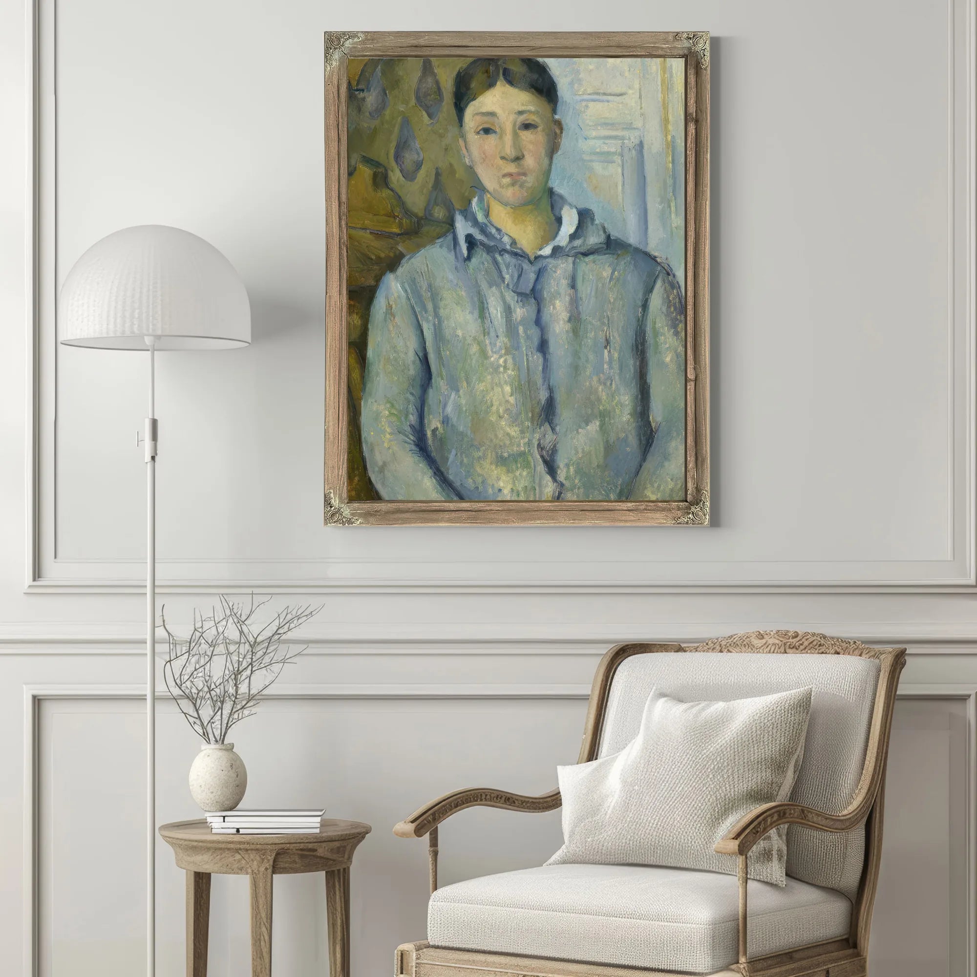 Madame Cezanne In Blue By Paul Cezanne Fine Art Print