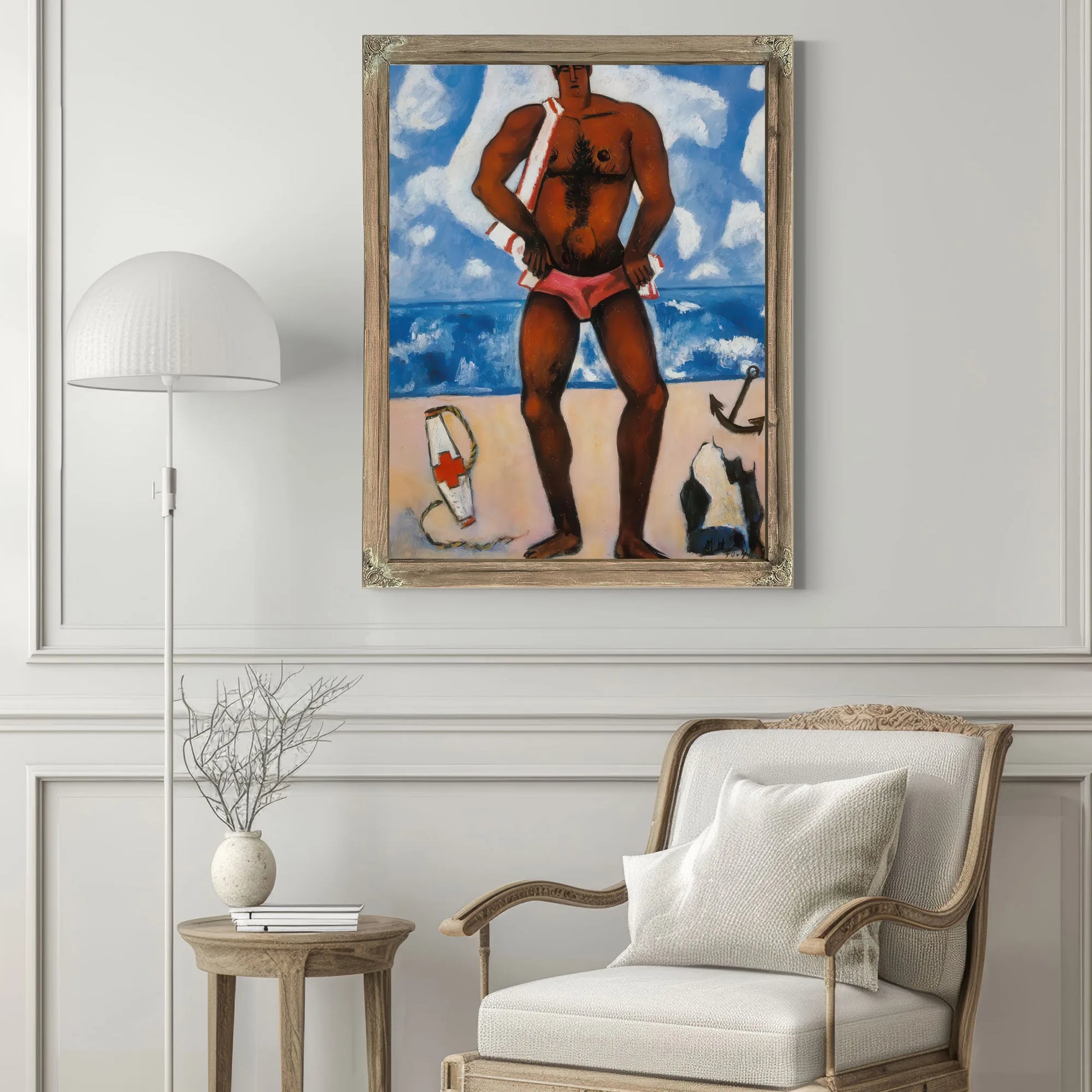 Canuck Yankee Lumberjack At Old Orchard Beach Maine By Marsden Hartley Fine Art Print
