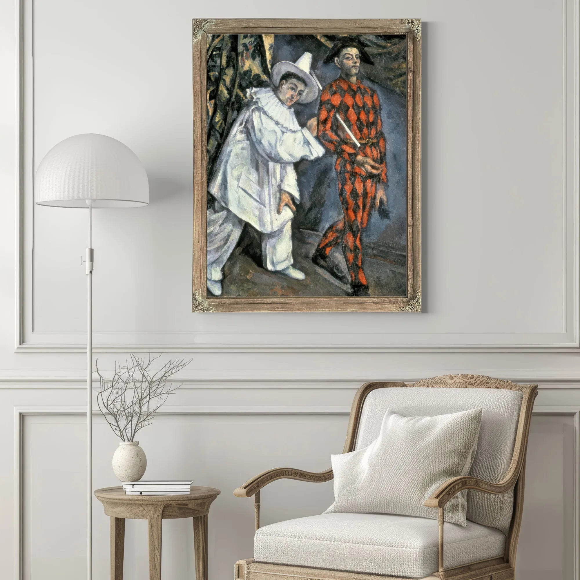 Pierrot And Harlequin (Mardi Gras) 1 By Paul Cezanne Fine Art Print