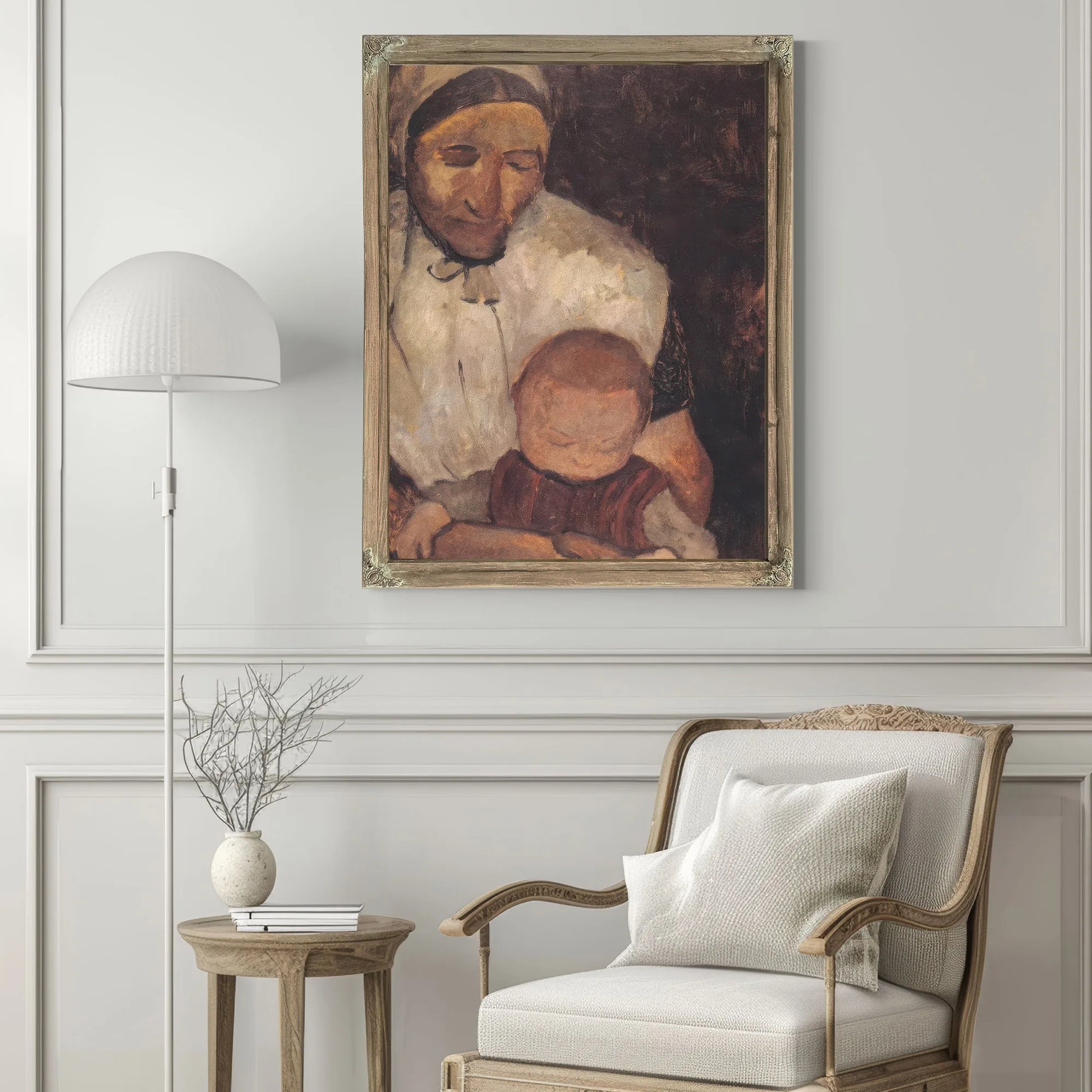 Seated Peasant Woman With Child On Her Lap By Paula Modersohn Becker Fine Art Print