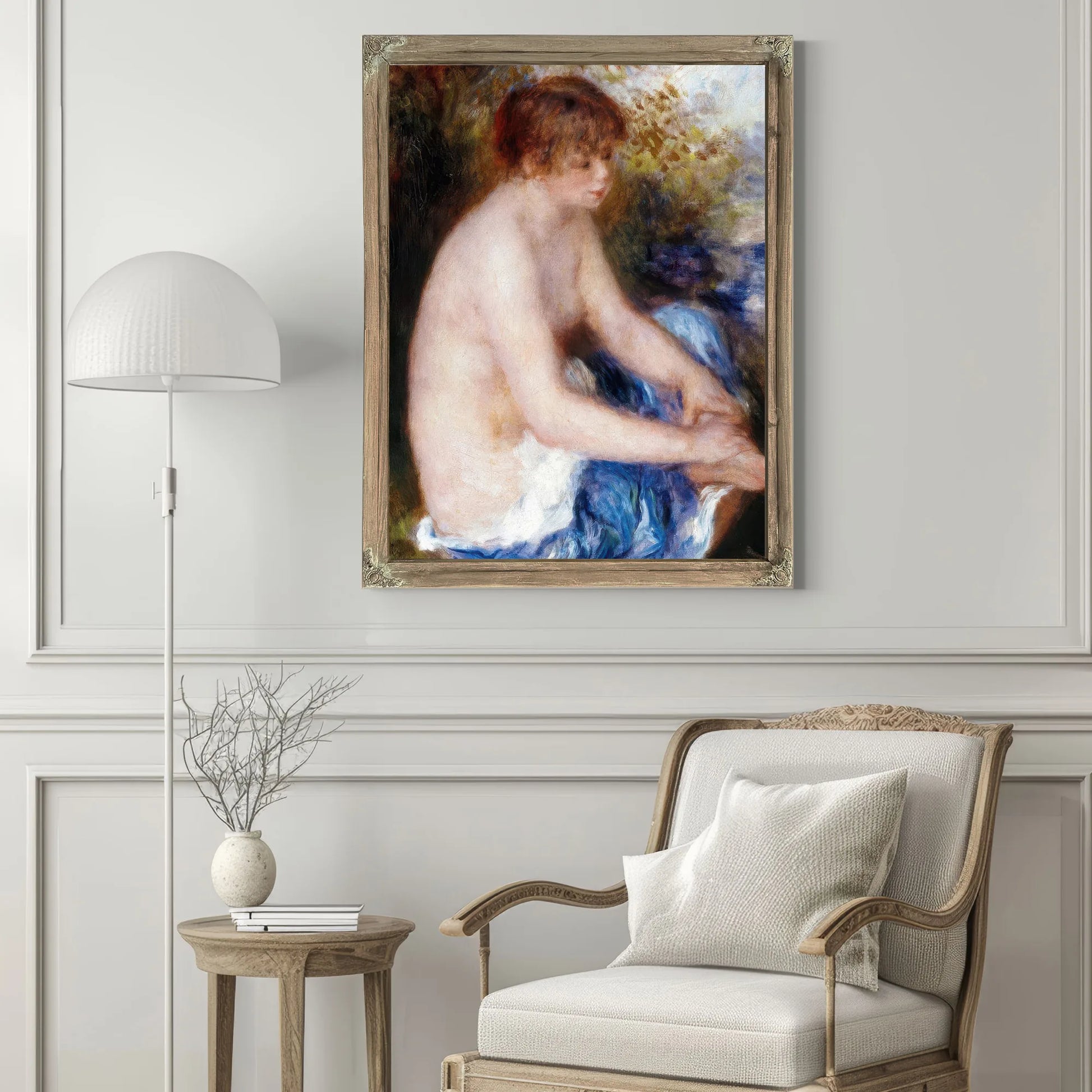Little Blue Nude By Pierre August Renoir Fine Art Print