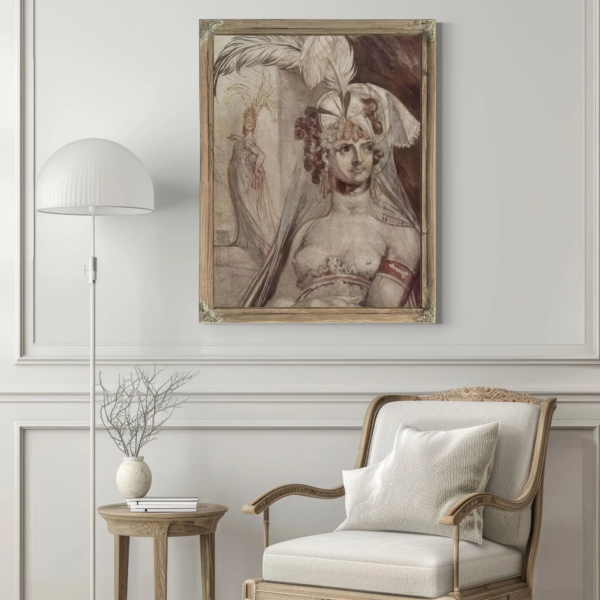 Courtesan With Plume And Veil By Henry Fuseli Fine Art Print