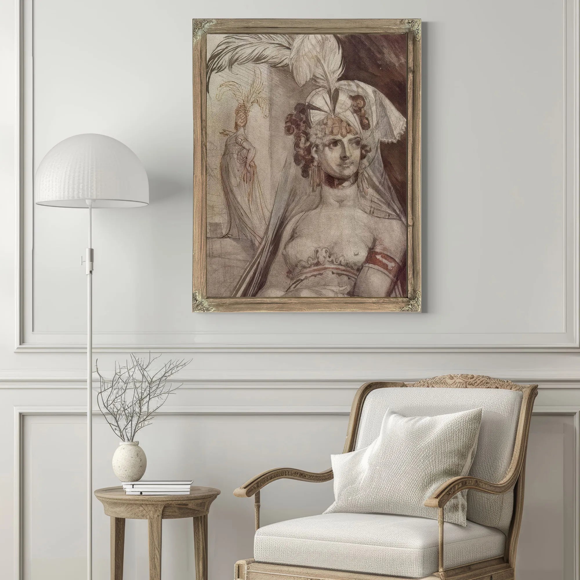 Courtesan With Plume And Veil By Henry Fuseli Fine Art Print