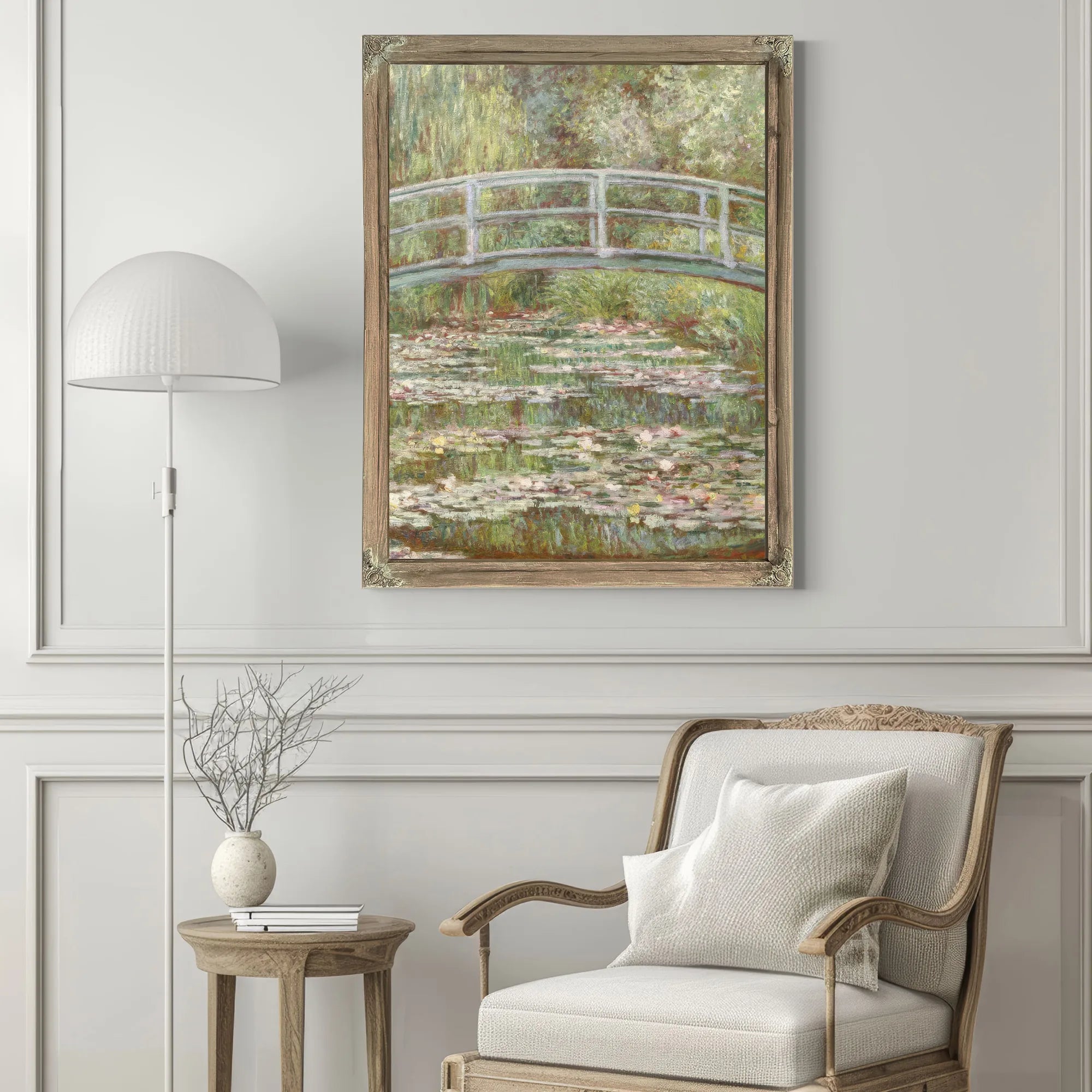 Bridge Over A Pond Of Water Lilies By Claude Monet Fine Art Print