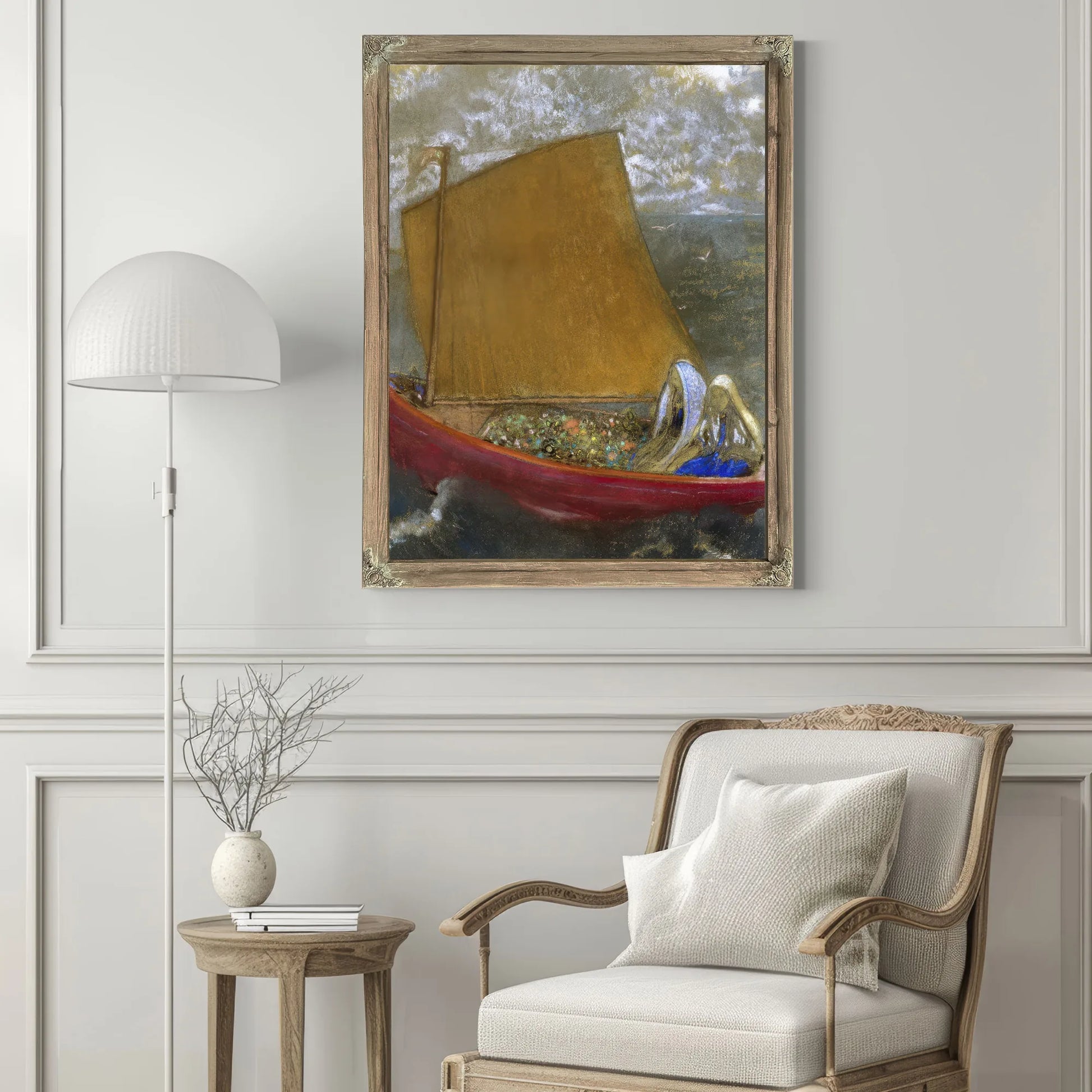 La Voile Jaune (The Yellow Sail) By Odilon Redon Fine Art Print