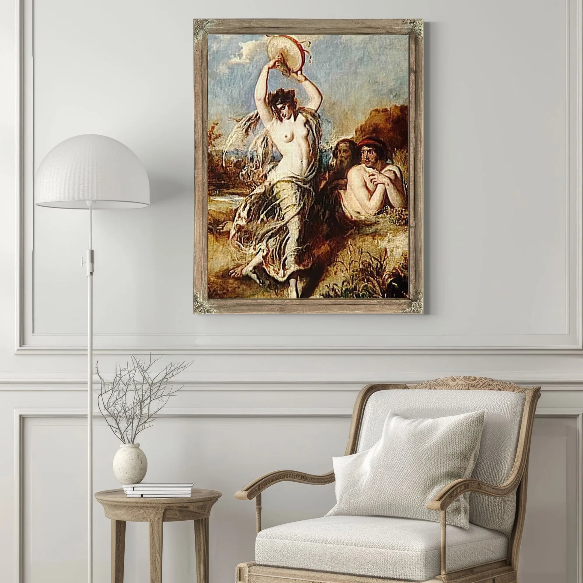Bacchante Playing The Tambourine By William Etty Fine Art Print