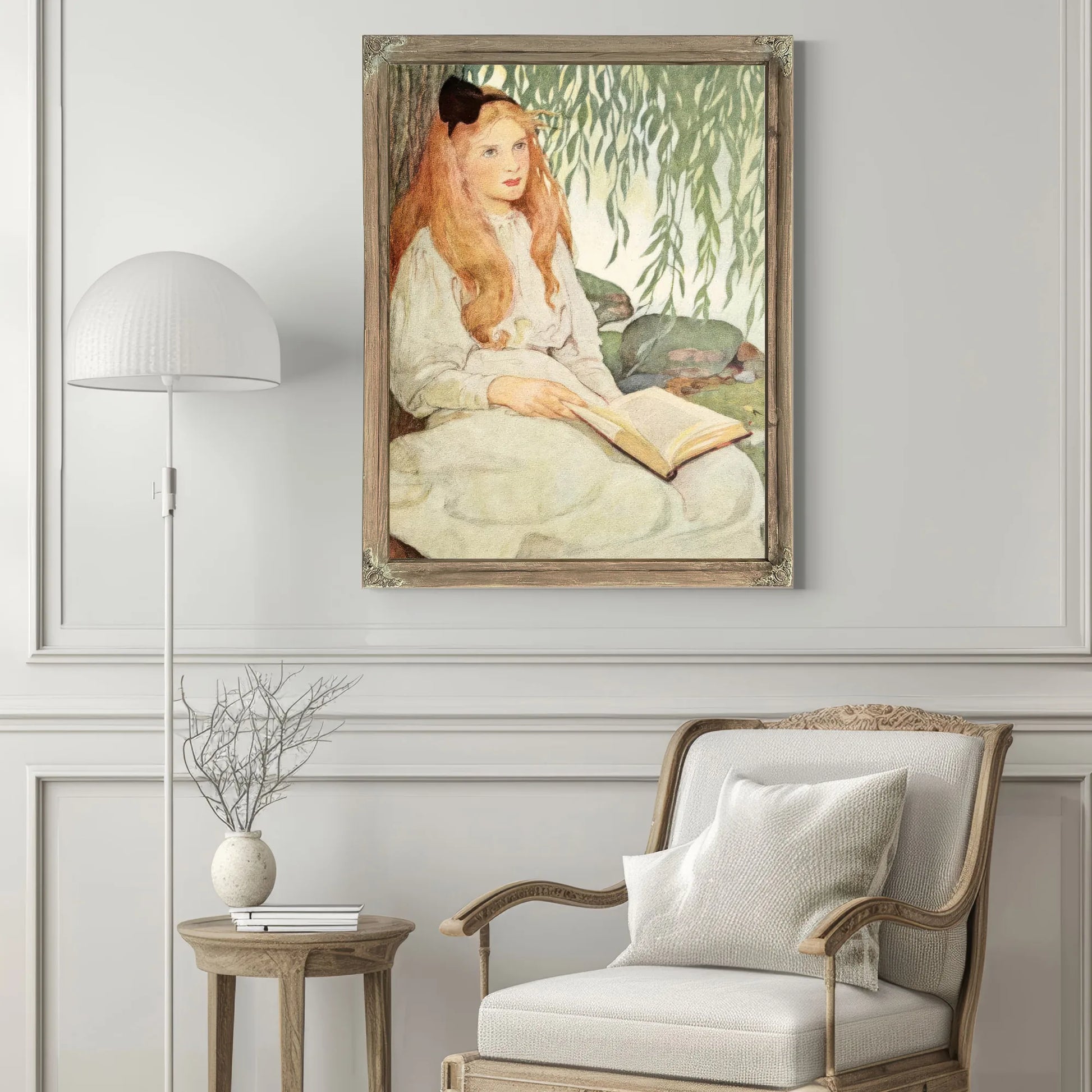 With Thoughtful Eyes By Jessie Willcox Smith Fine Art Print