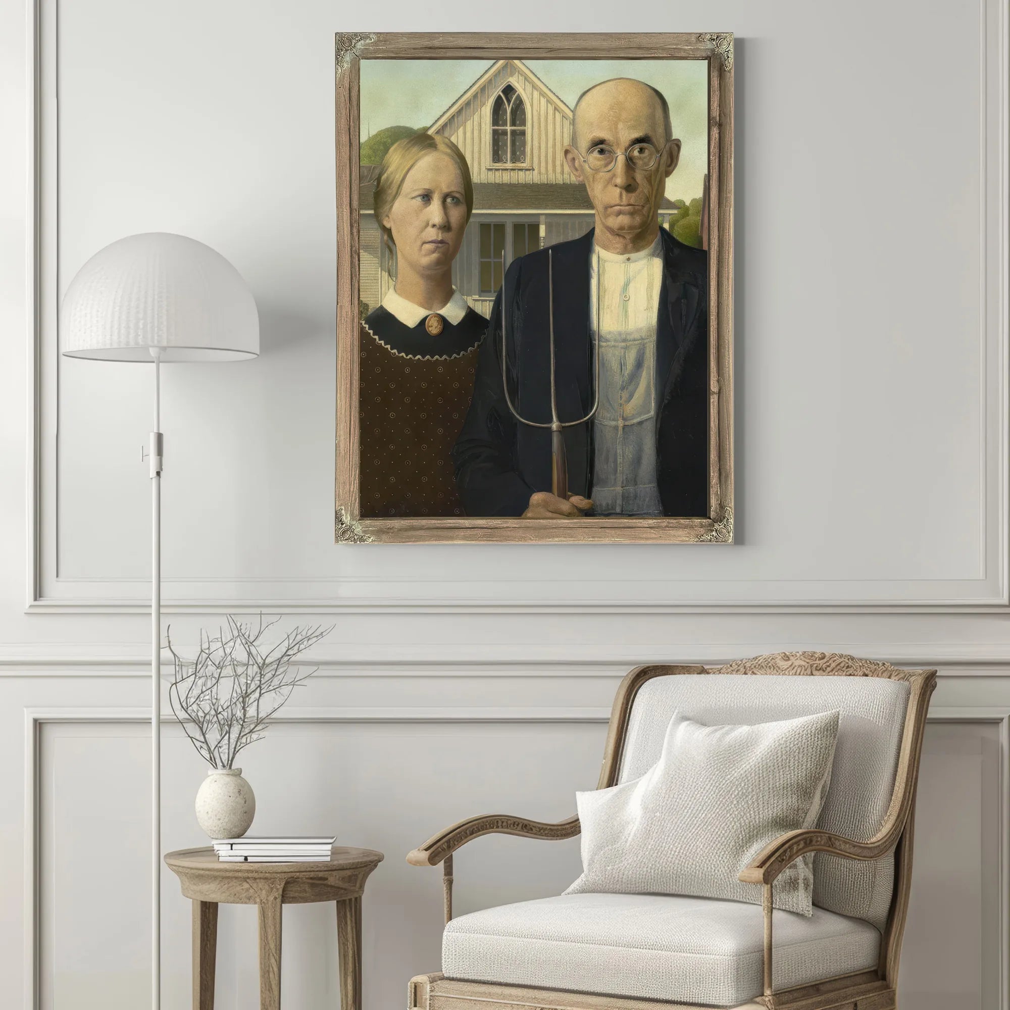 American Gothic By Grant Wood Fine Art Print