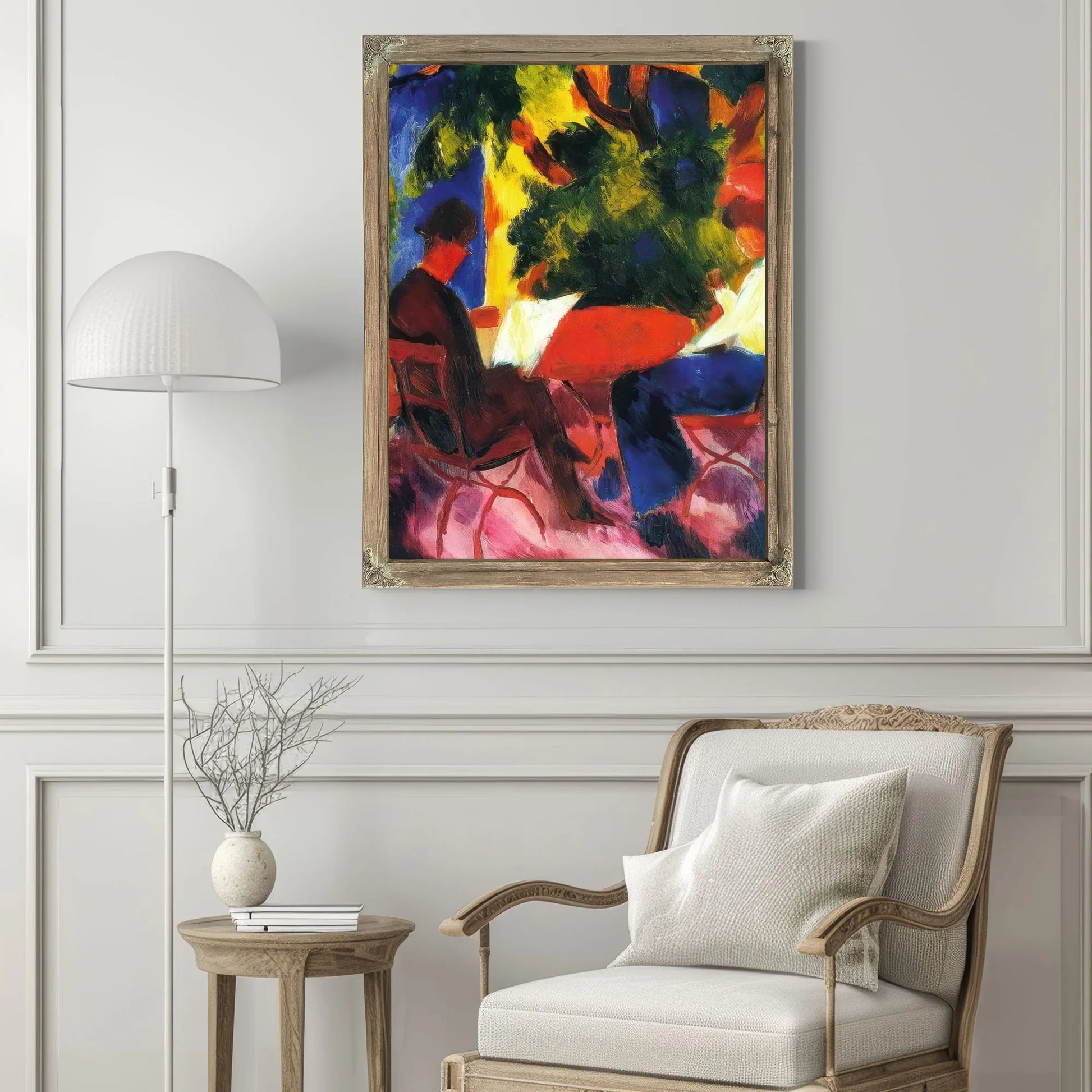Couple At The Garden Table By August Macke Fine Art Print