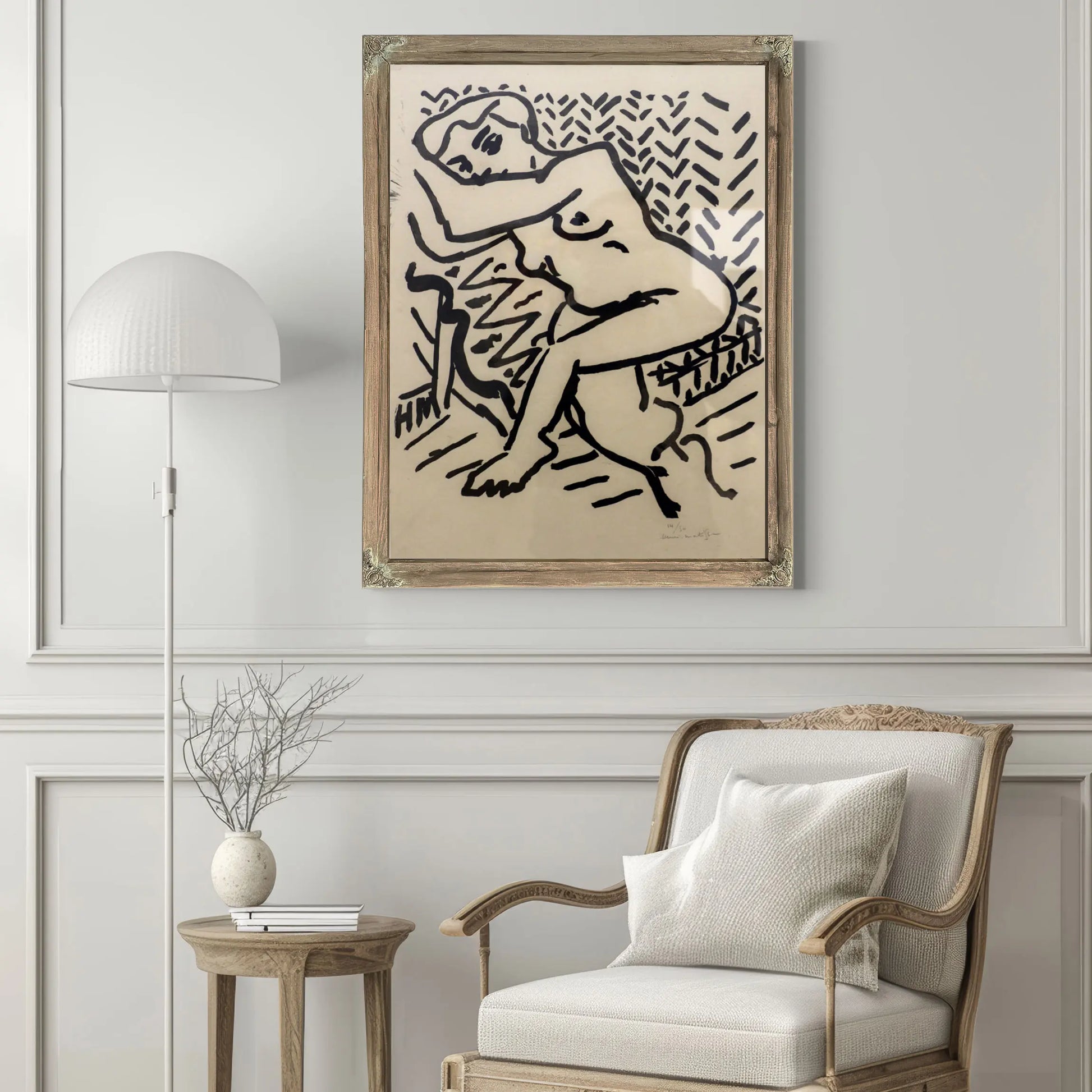 Reclining Nude With Louis Xiv Fireplace by Henri Matisse