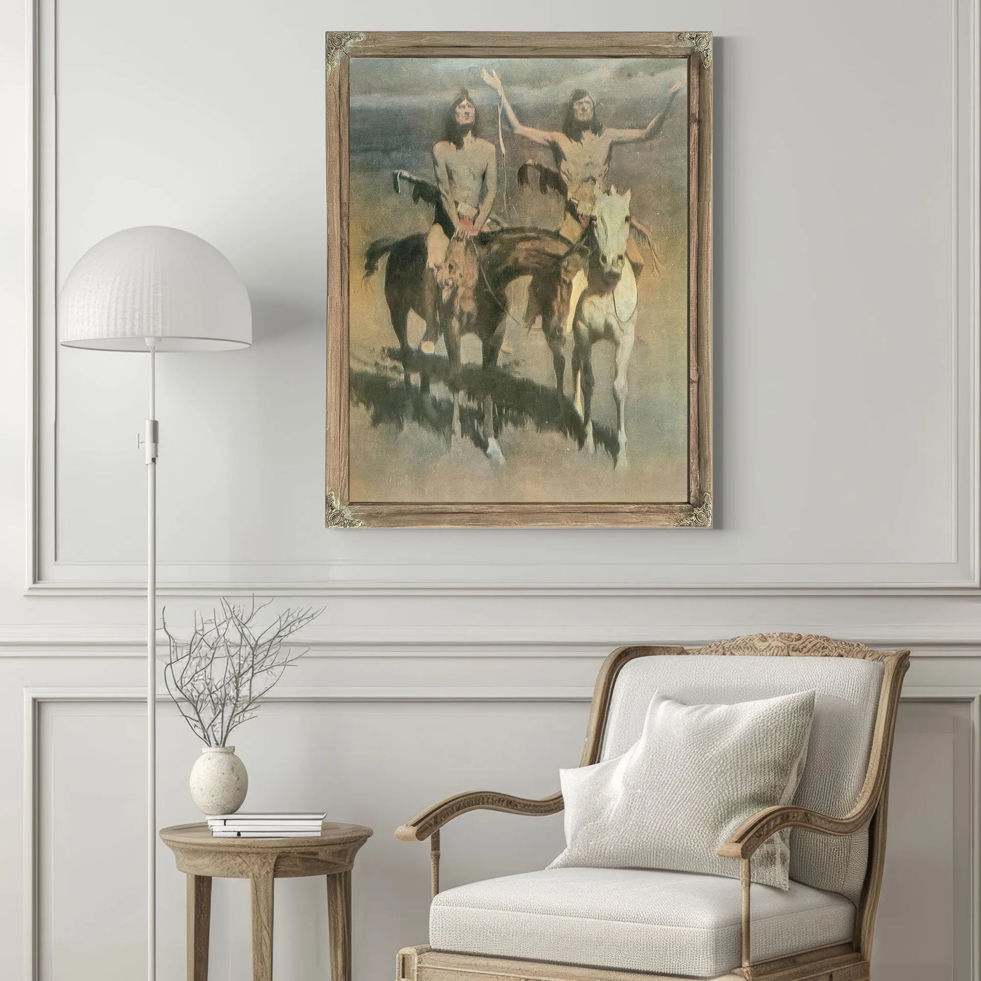 Pretty Mother Of The Night White Otter Is No Longer A Boy By Frederic Remington Fine Art Print