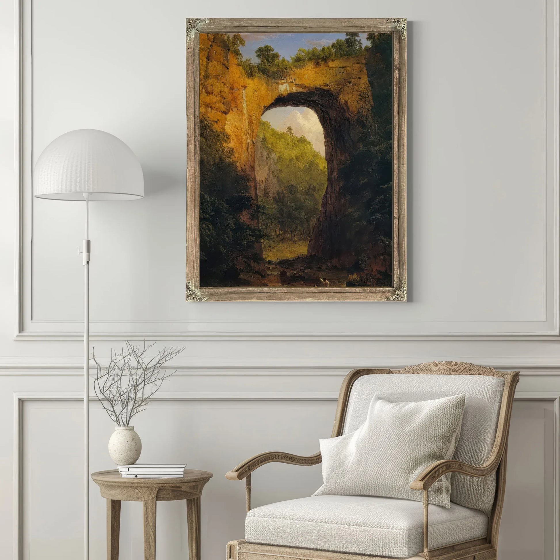 The Natural Bridge Virginia By Frederic Edwin Church Fine Art Print