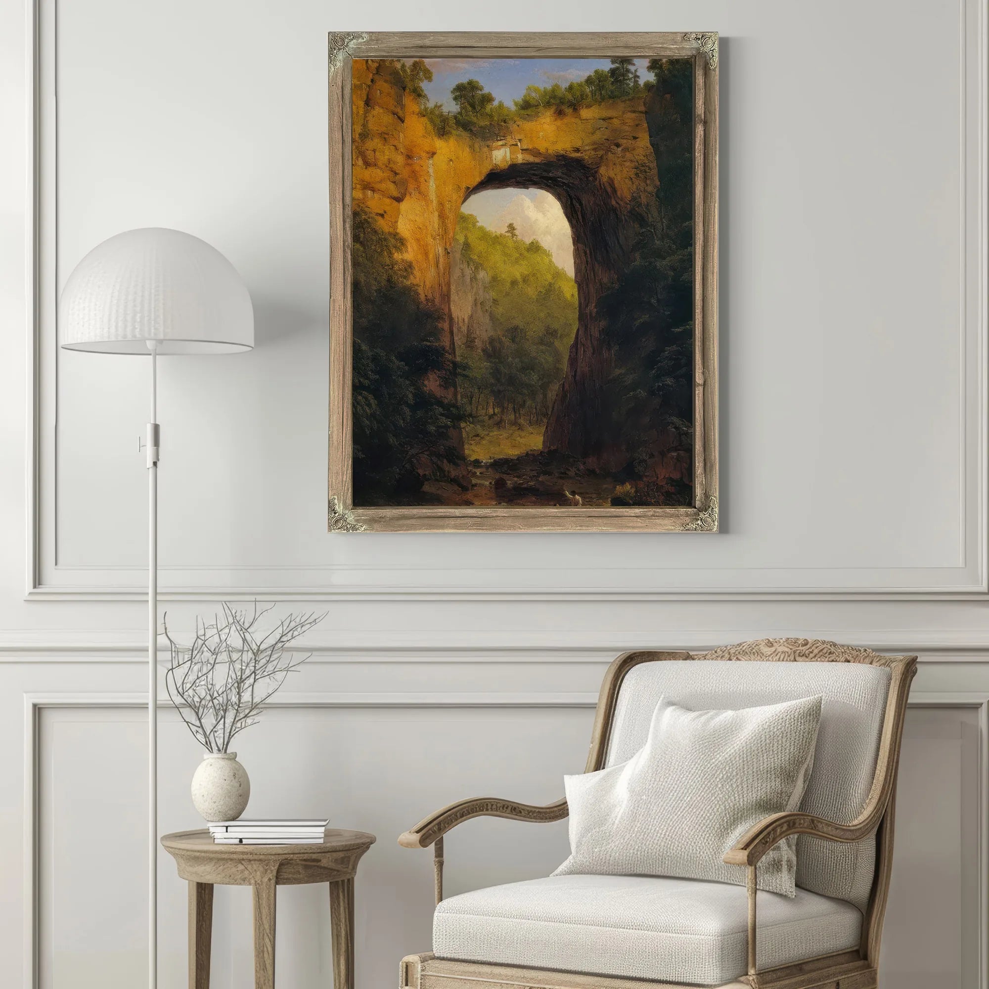 The Natural Bridge Virginia By Frederic Edwin Church Fine Art Print