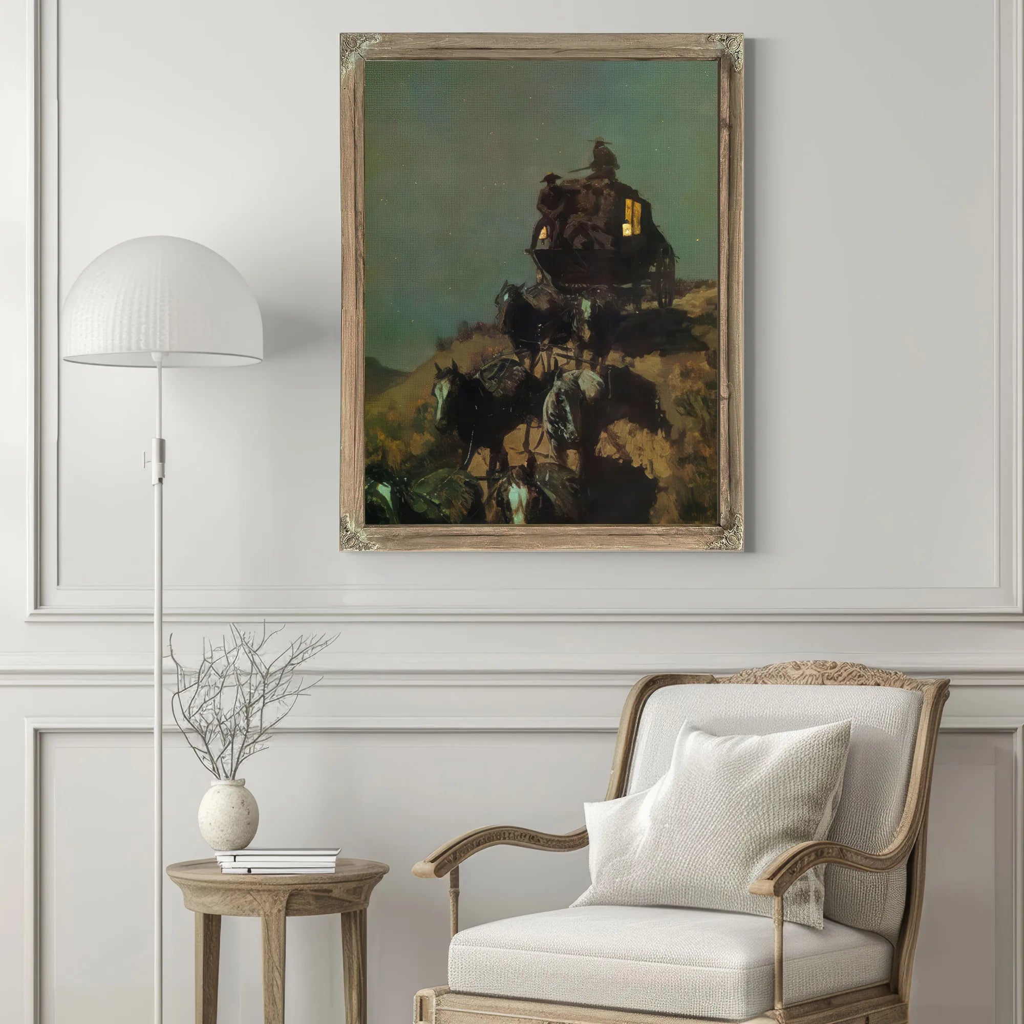 The Old Stage Coach Of The Plains By Frederic Remington Fine Art Print