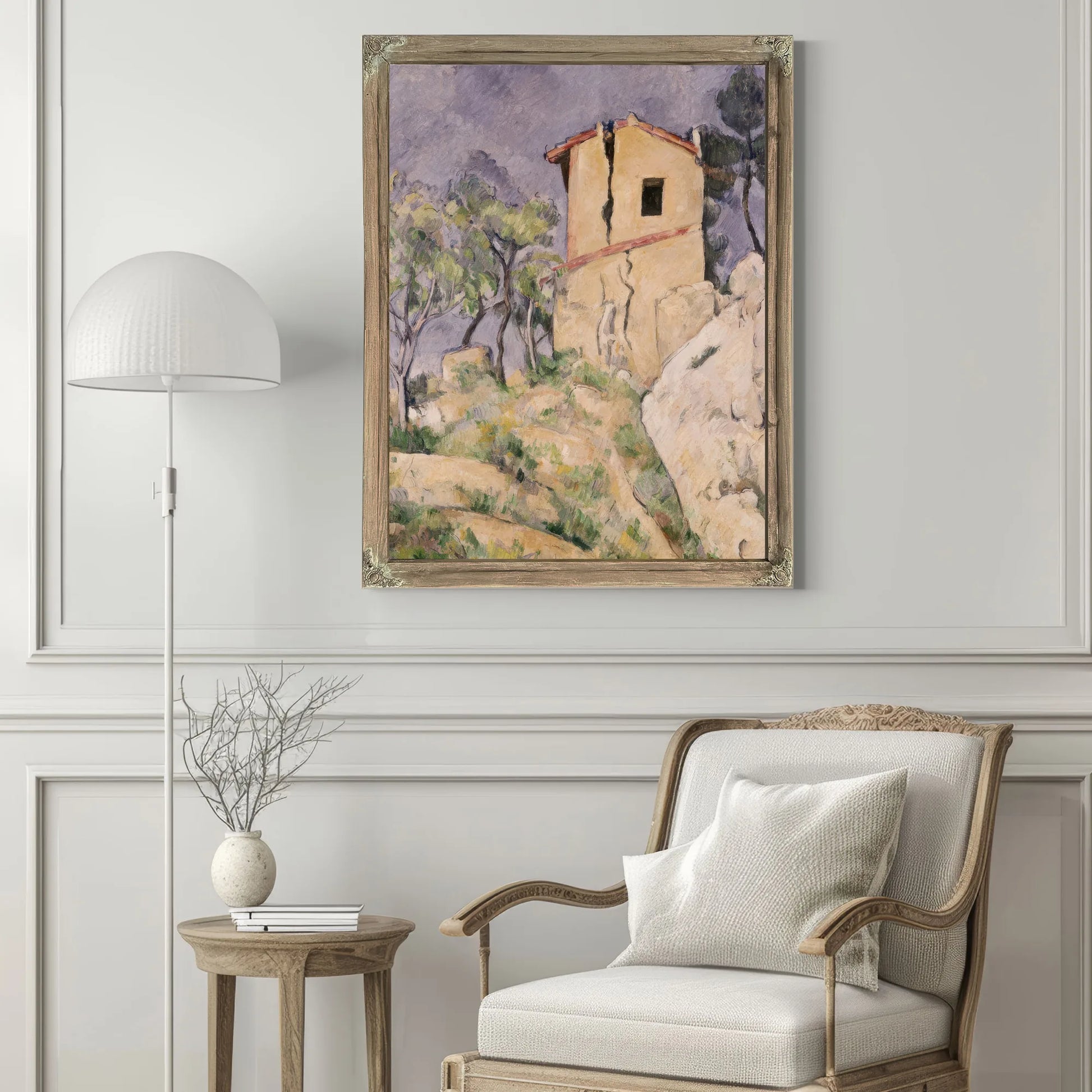 House With Cracked Wall By Paul Cezanne Fine Art Print